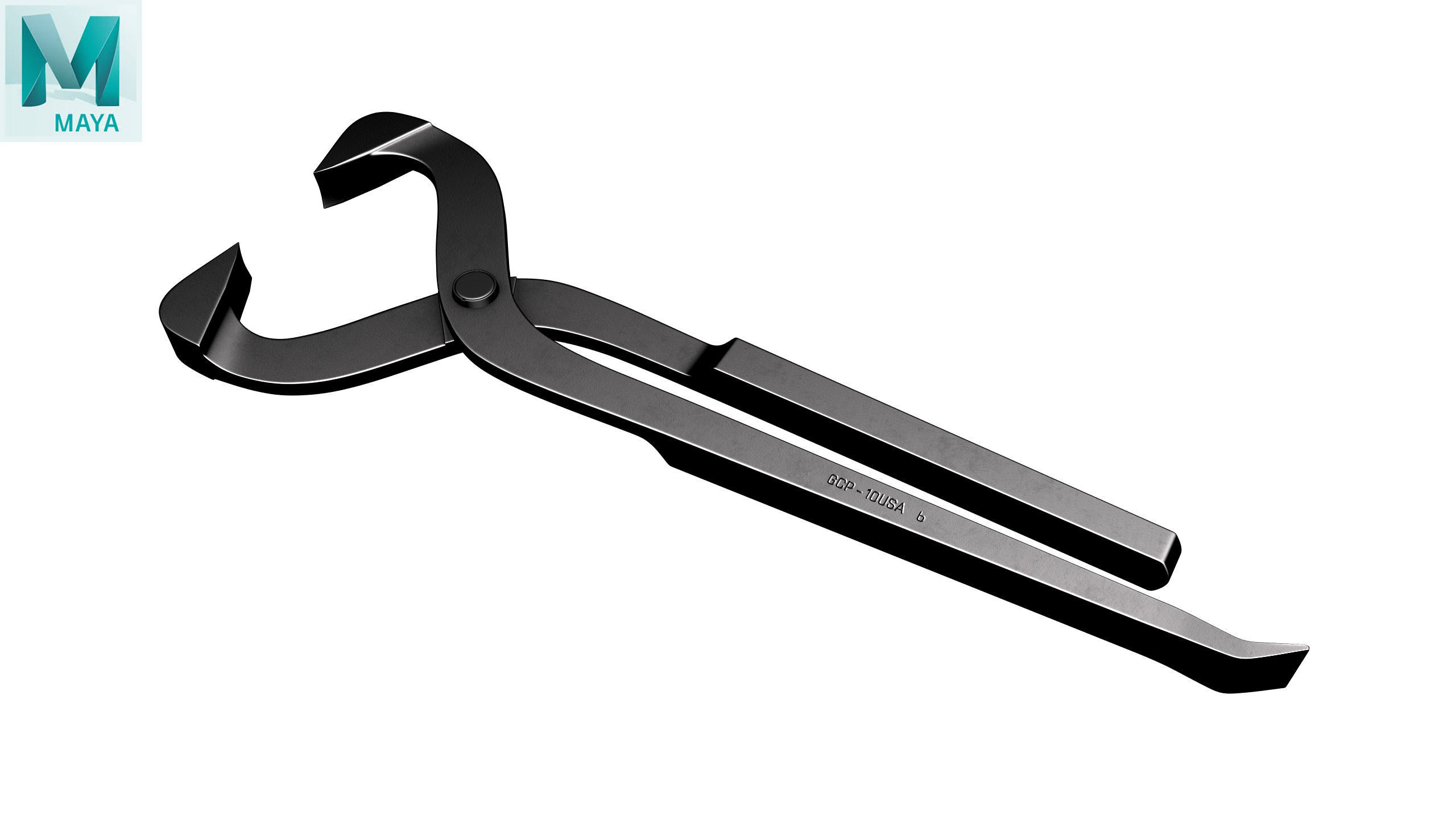 Tool Grease and Dust Cap GCP10 Low-poly 3D model_29