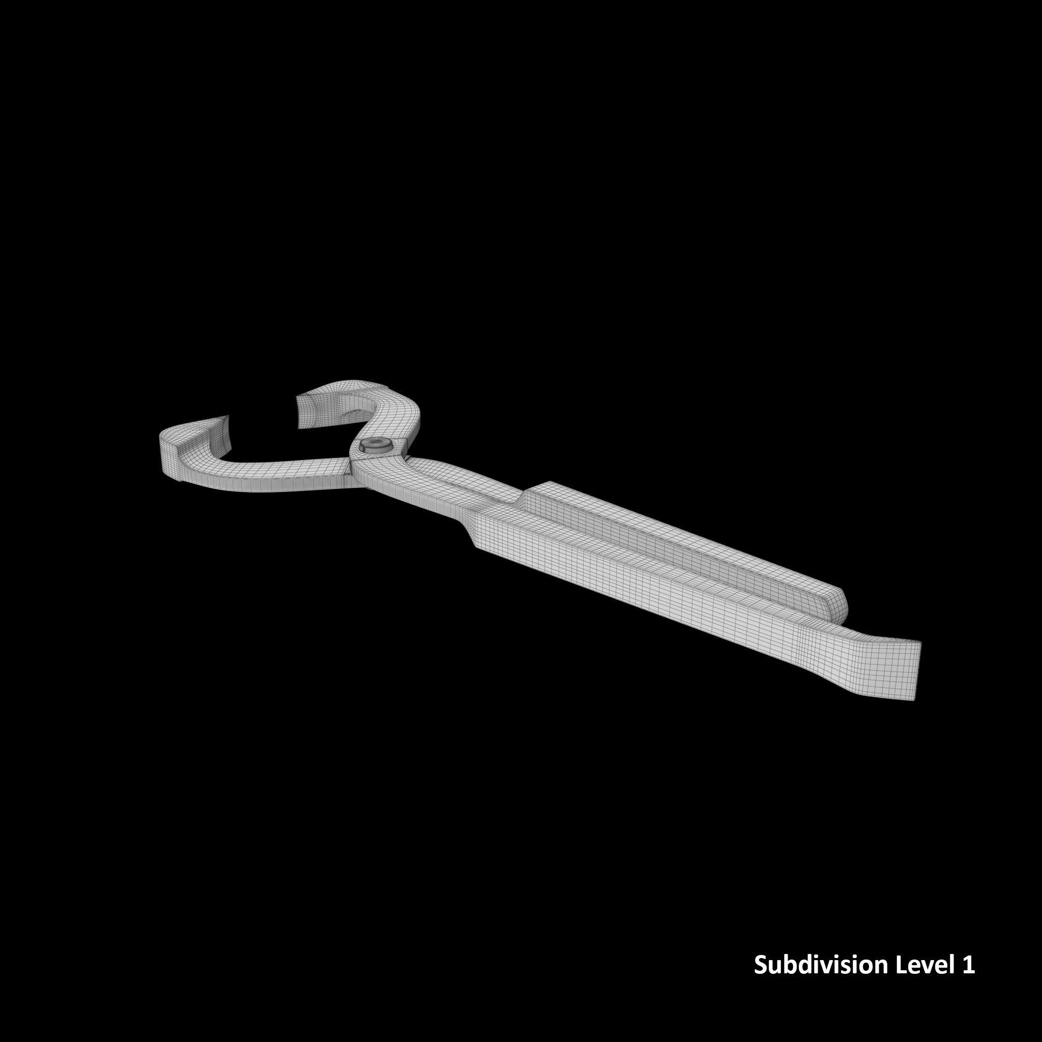 Tool Grease and Dust Cap GCP10 Low-poly 3D model_11