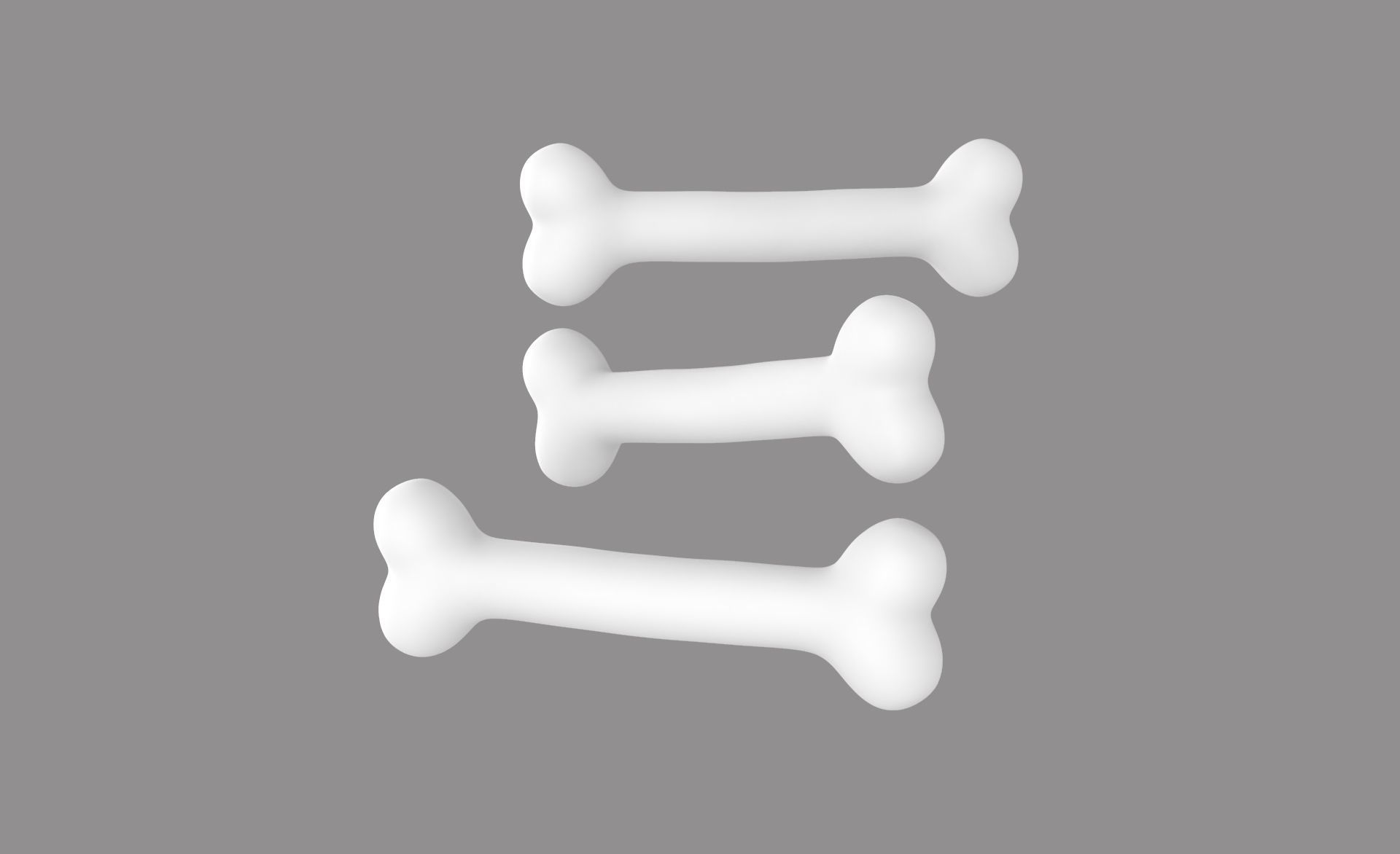 Prop34 Dog Bone Low-poly 3D model_6