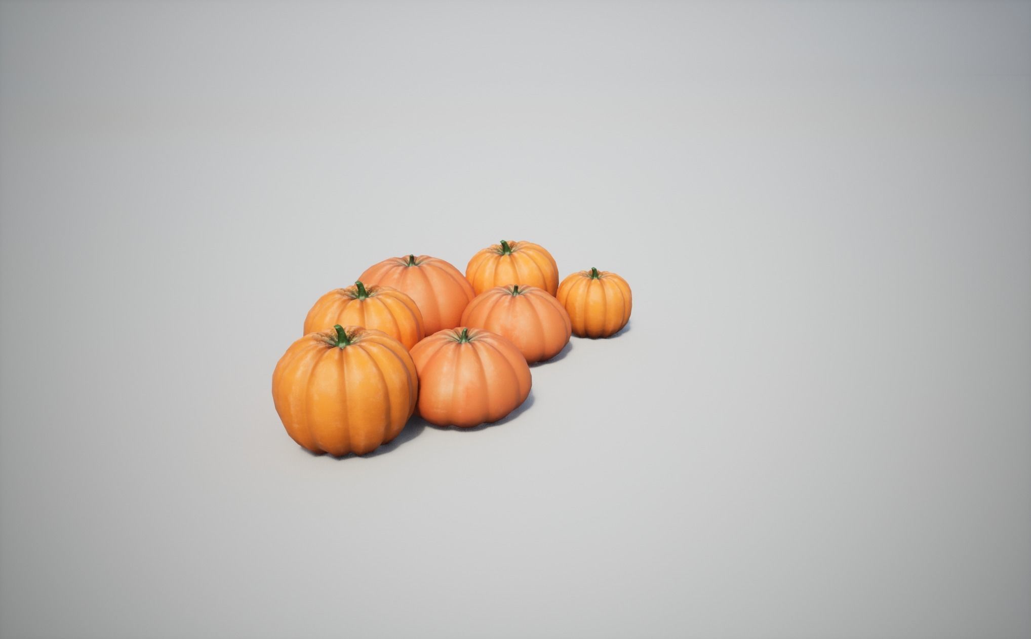 Pumpkin Low-poly 3D model_12