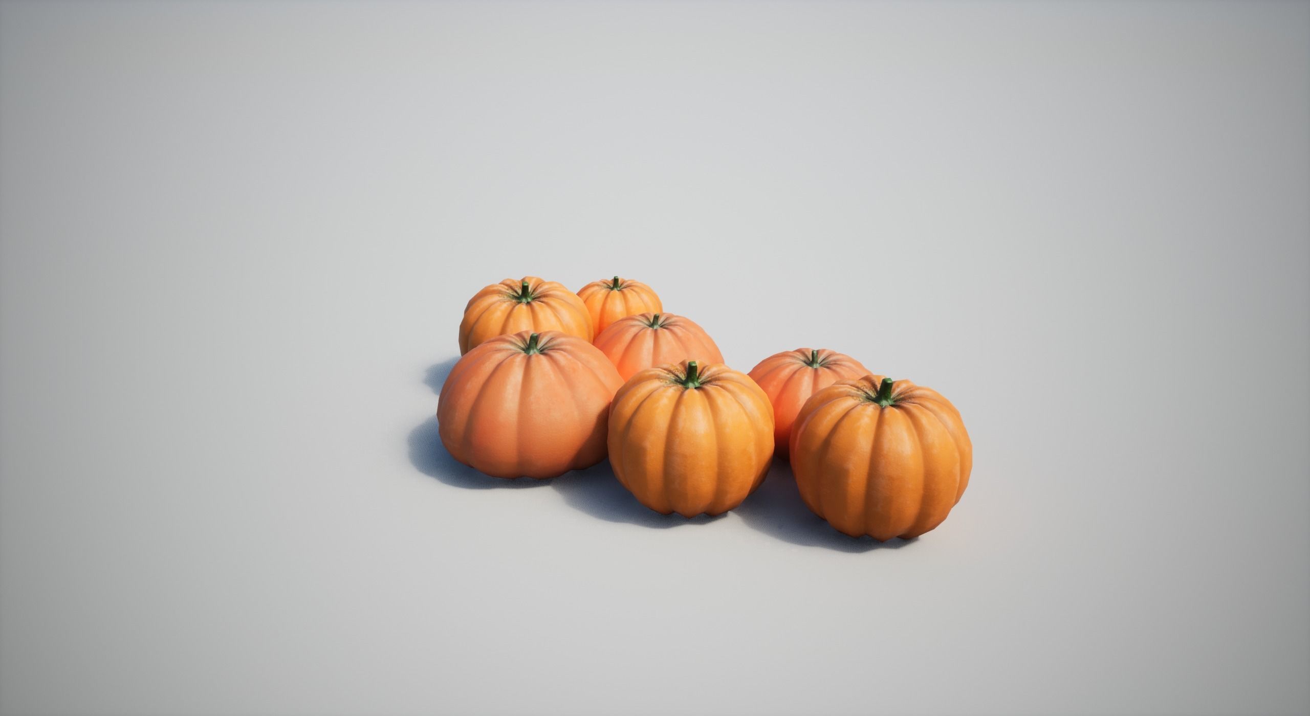 Pumpkin Low-poly 3D model_11