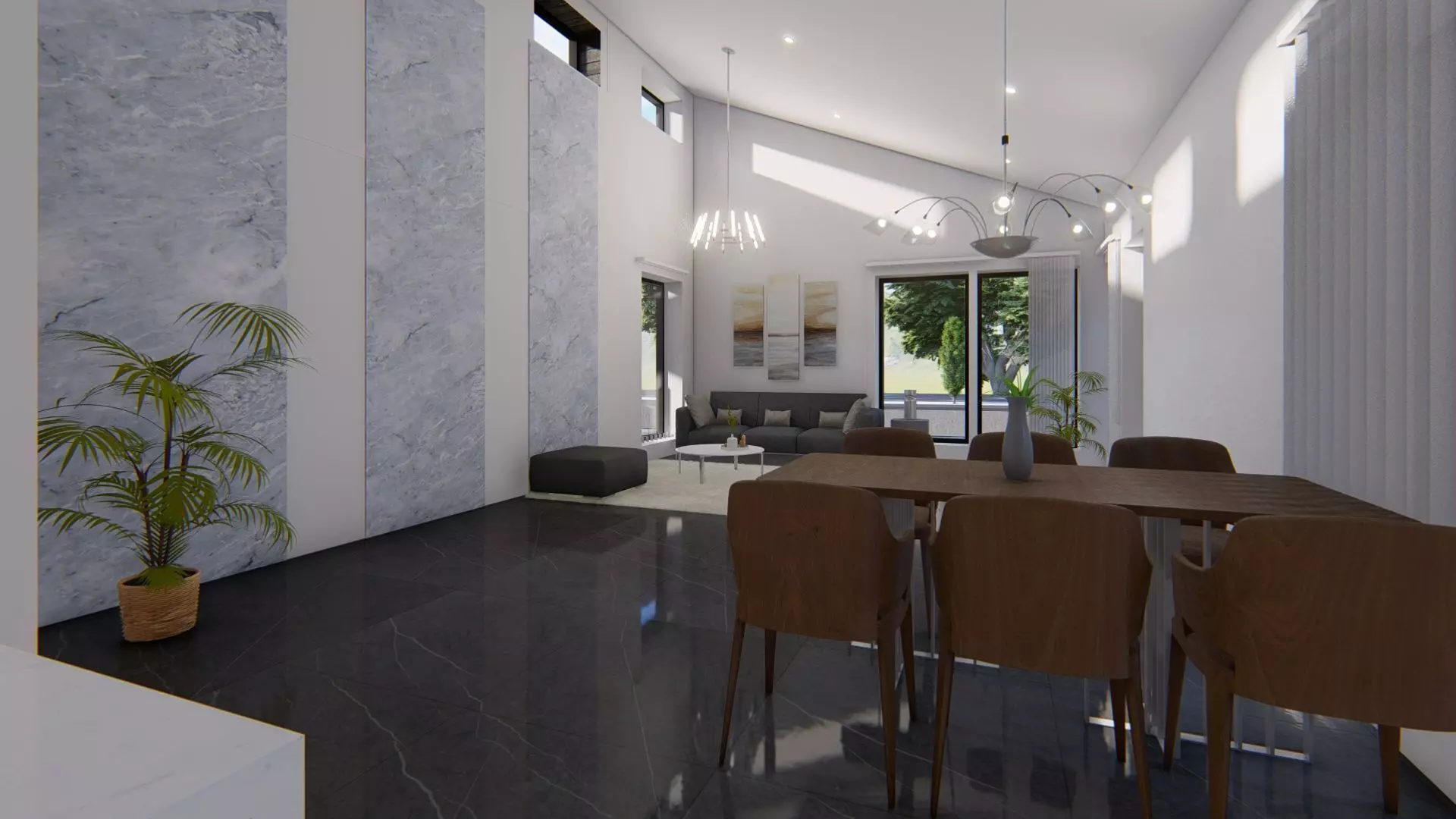 Simple House Exterior and Interior Design Free 3D model_19