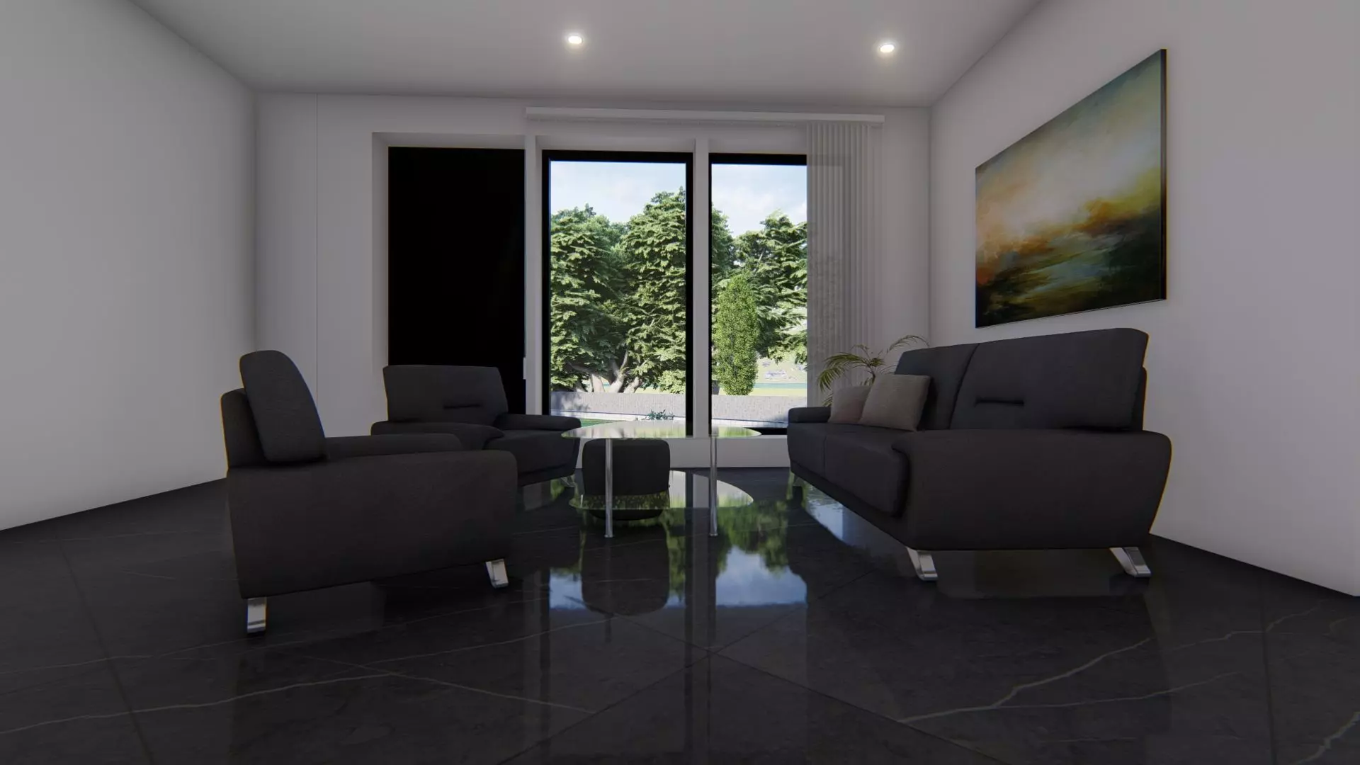 Simple House Exterior and Interior Design Free 3D model_14