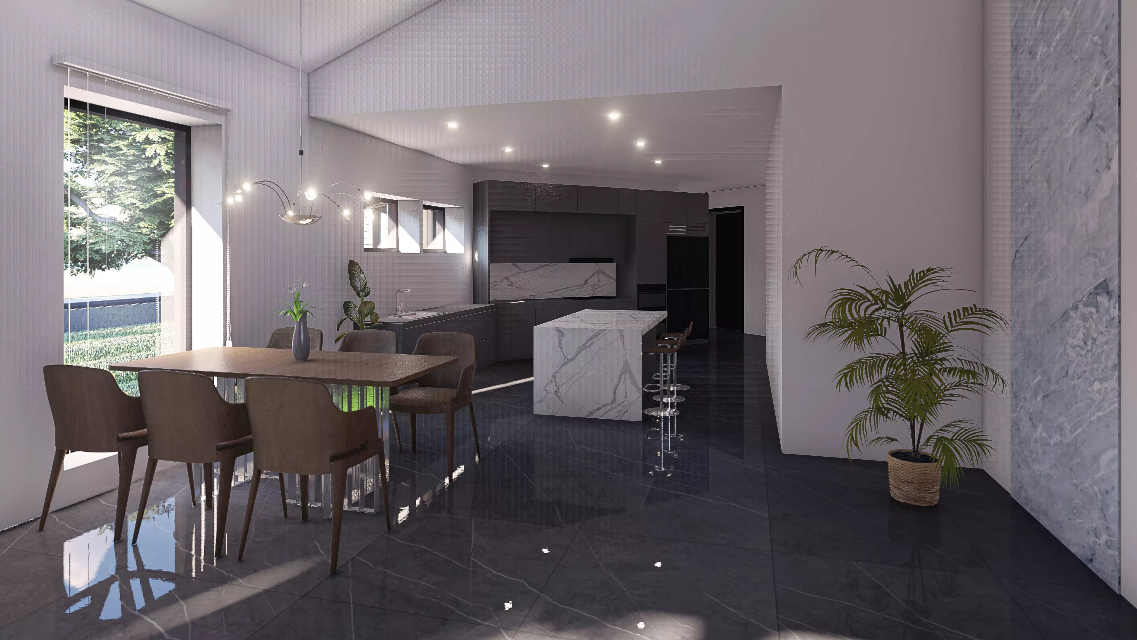 Simple House Exterior and Interior Design Free 3D model_1