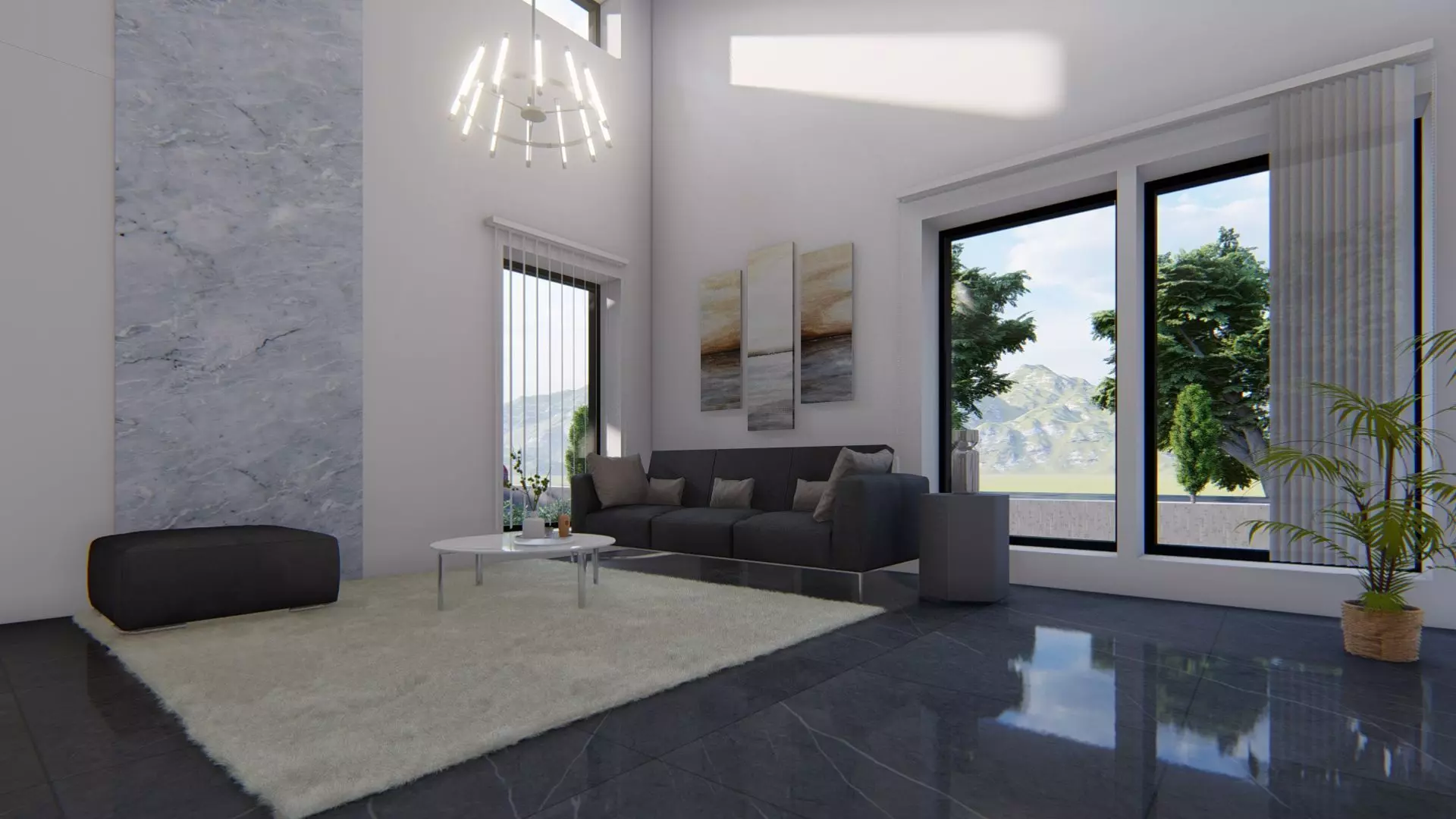 Simple House Exterior and Interior Design Free 3D model_20