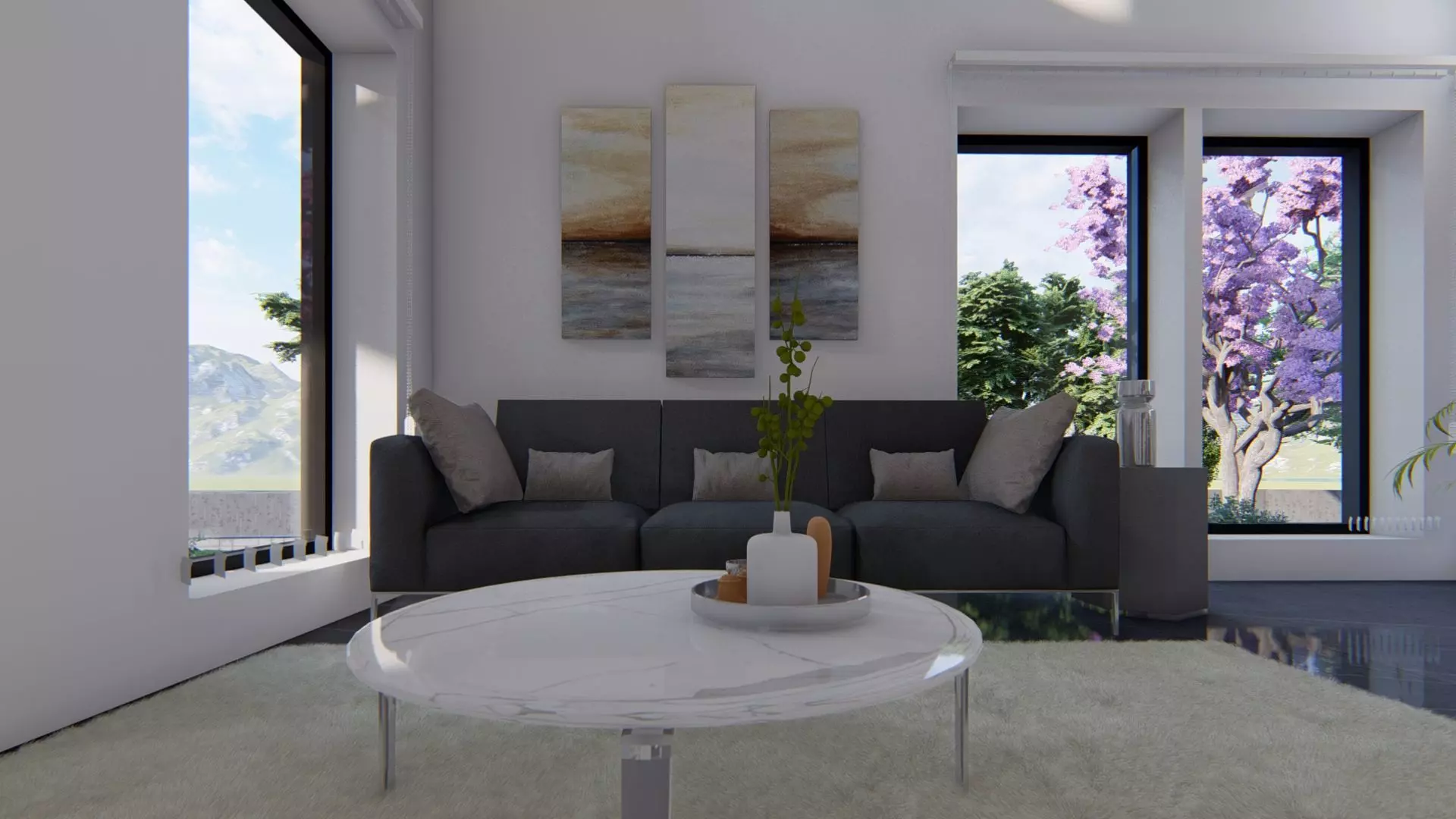 Simple House Exterior and Interior Design Free 3D model_21