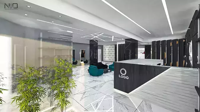 Hair Salon Interior Design 3D model