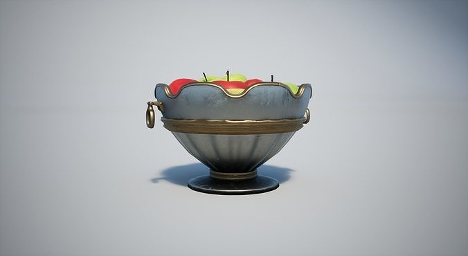 Basket Apples  Low-poly 3D model 5