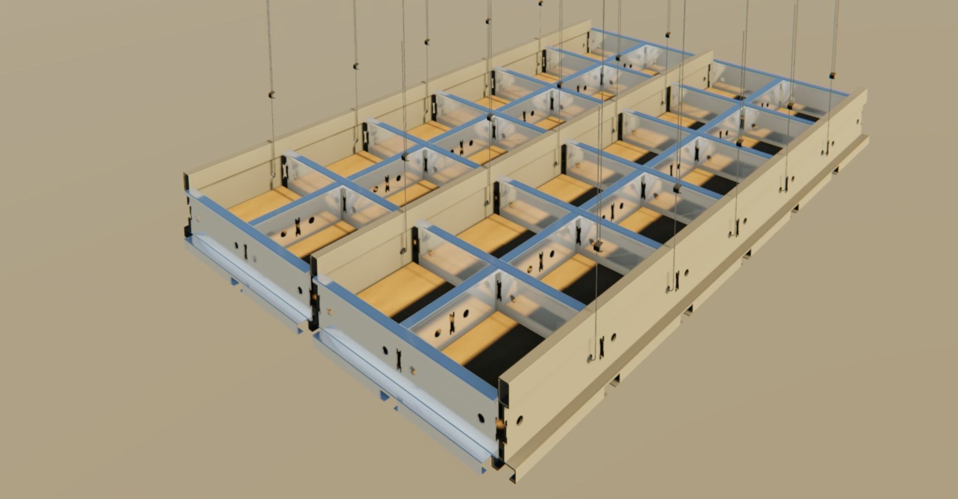 BIM-GC T15 Channel Carrier  Suspended Ceiling From Architect 3D model_9