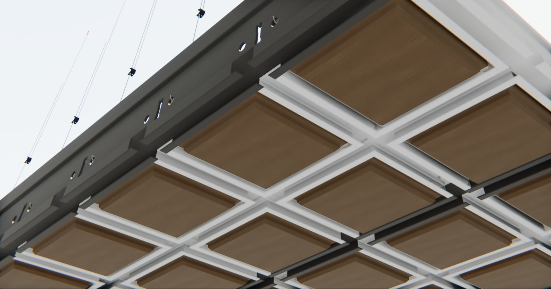 BIM-GC T15 Channel Carrier  Suspended Ceiling From Architect 3D model_7