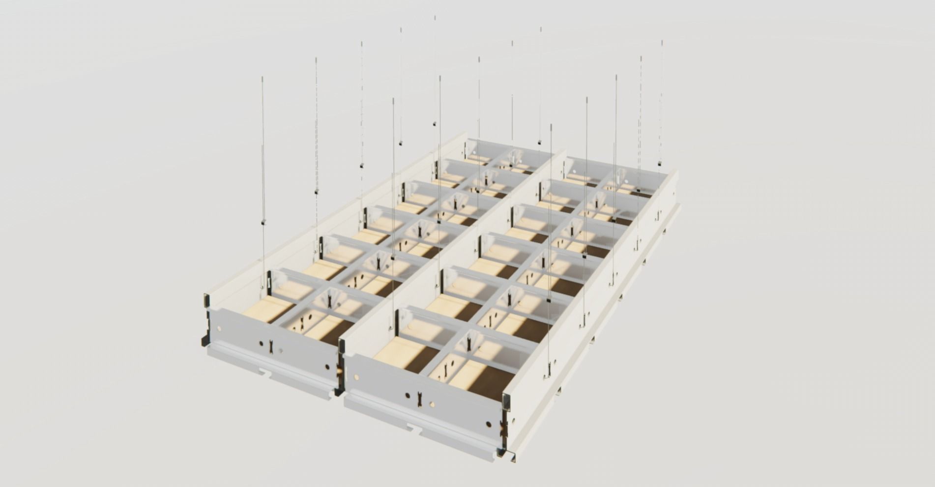 BIM-GC T15 Channel Carrier  Suspended Ceiling From Architect 3D model_1