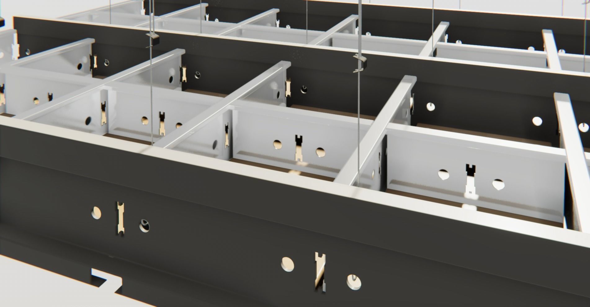 BIM-GC T15 Channel Carrier  Suspended Ceiling From Architect 3D model_12