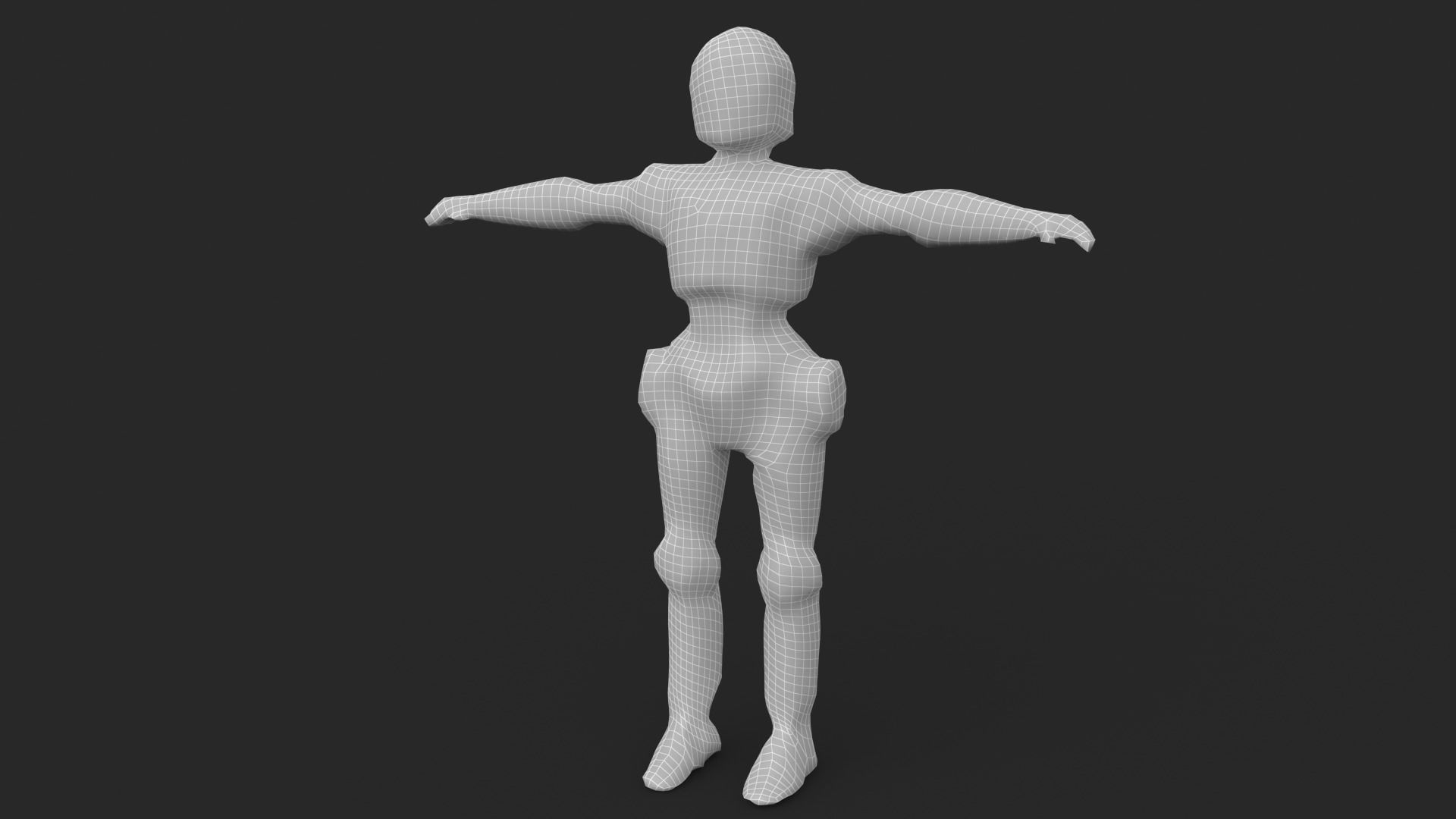 Robot C4po Low-poly 3D model_14