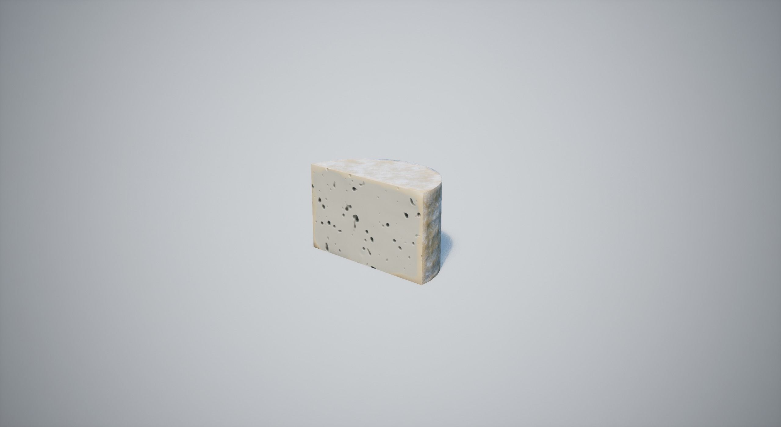Cheese Low-poly 3D model_9