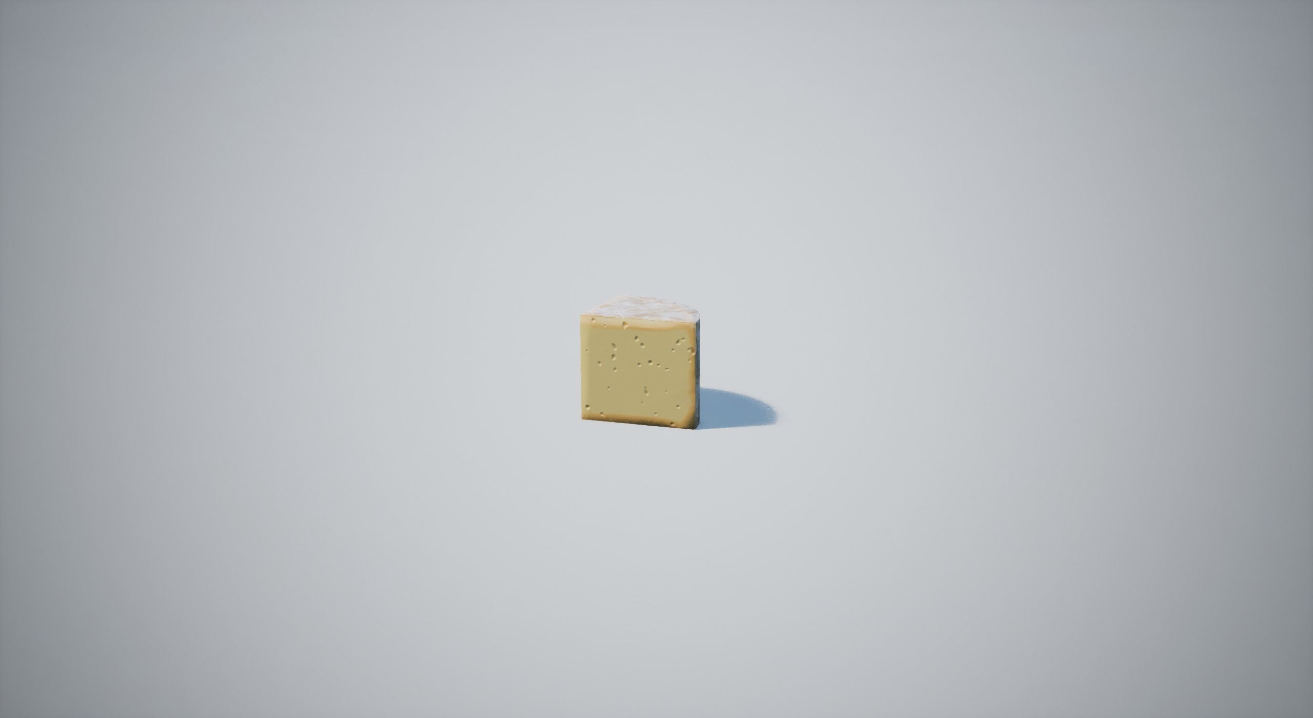 Cheese Low-poly 3D model_12