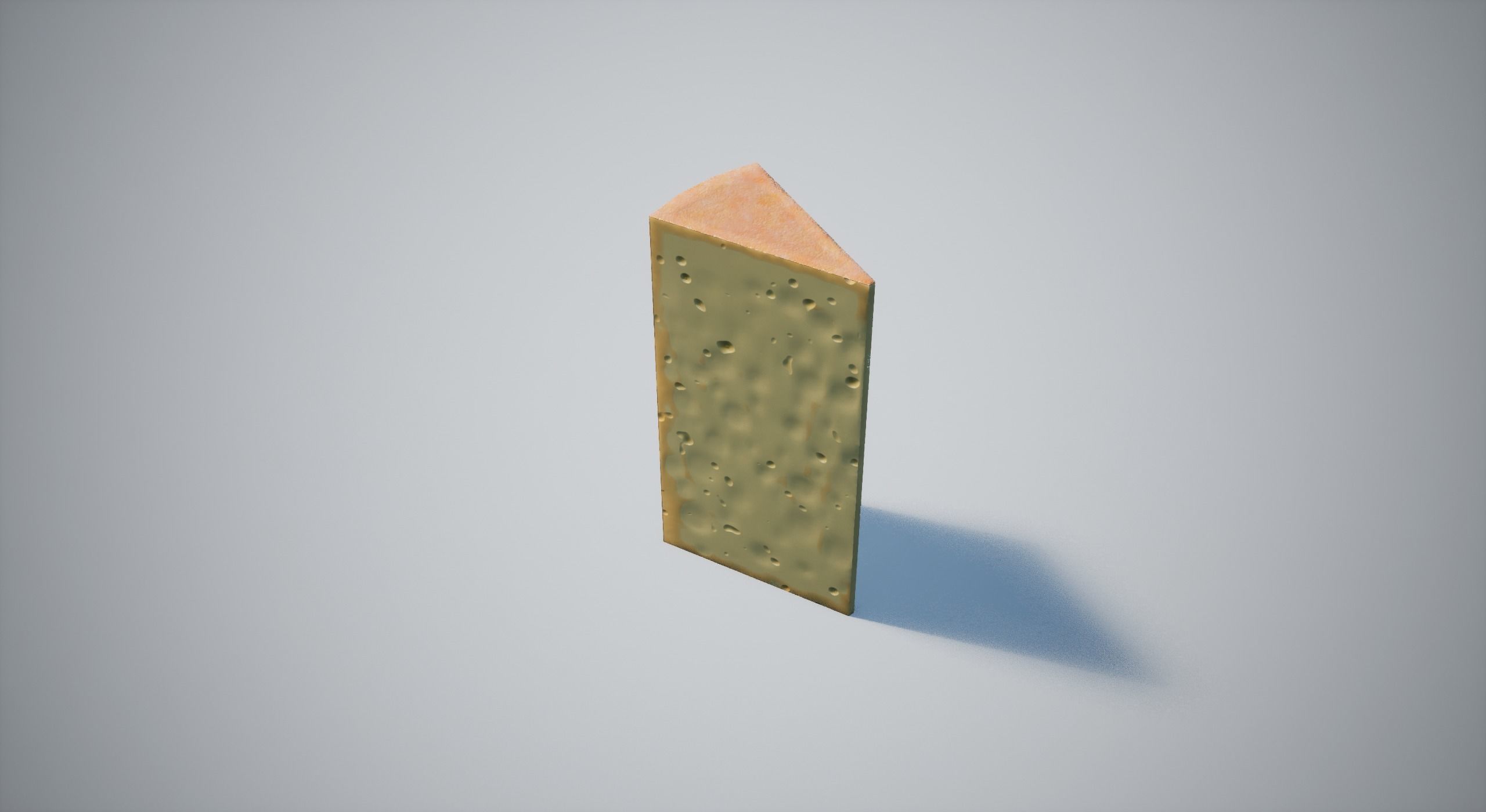 Cheese Low-poly 3D model_4