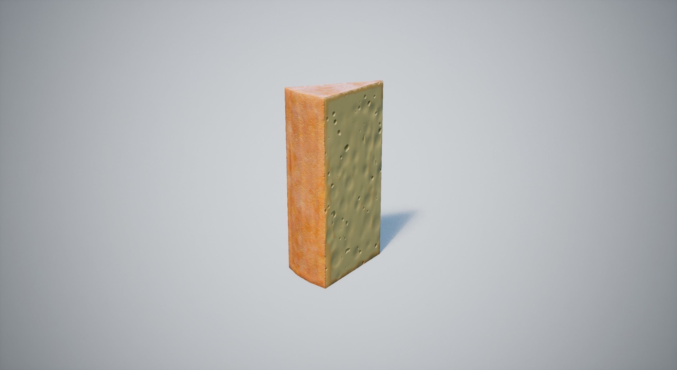 Cheese Low-poly 3D model_3