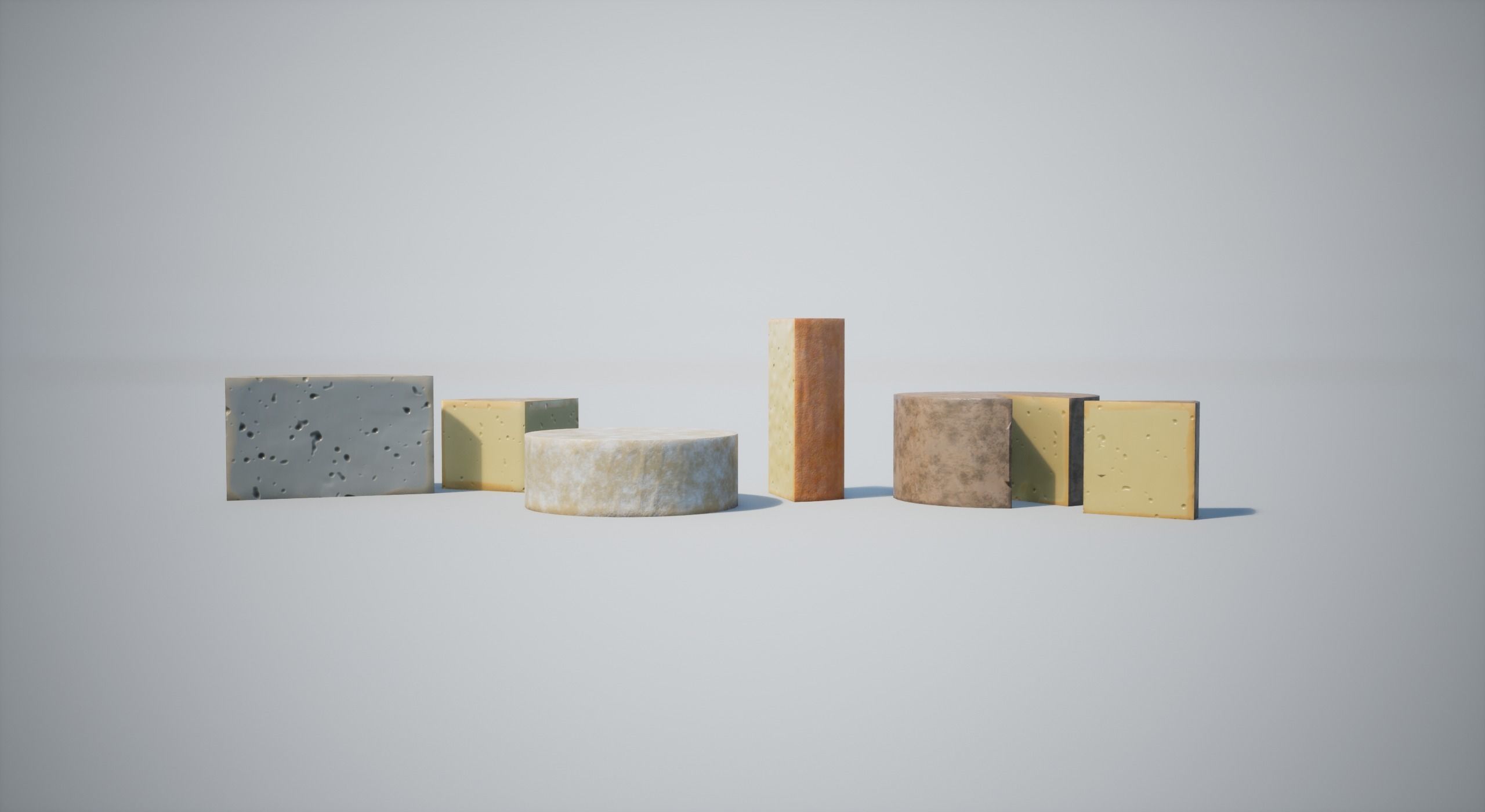 Cheese Low-poly 3D model_21