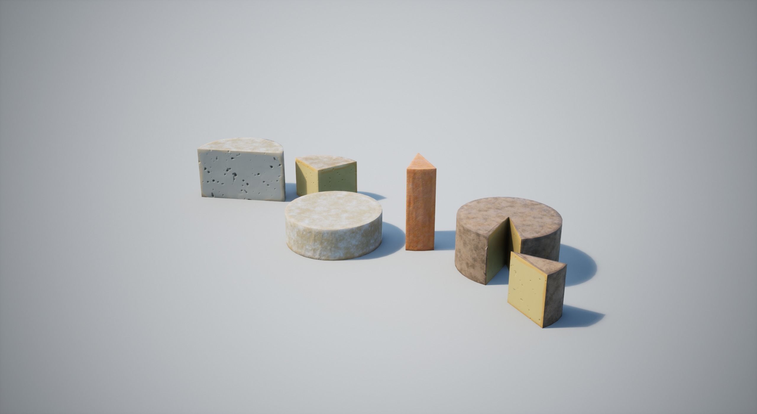 Cheese Low-poly 3D model_22