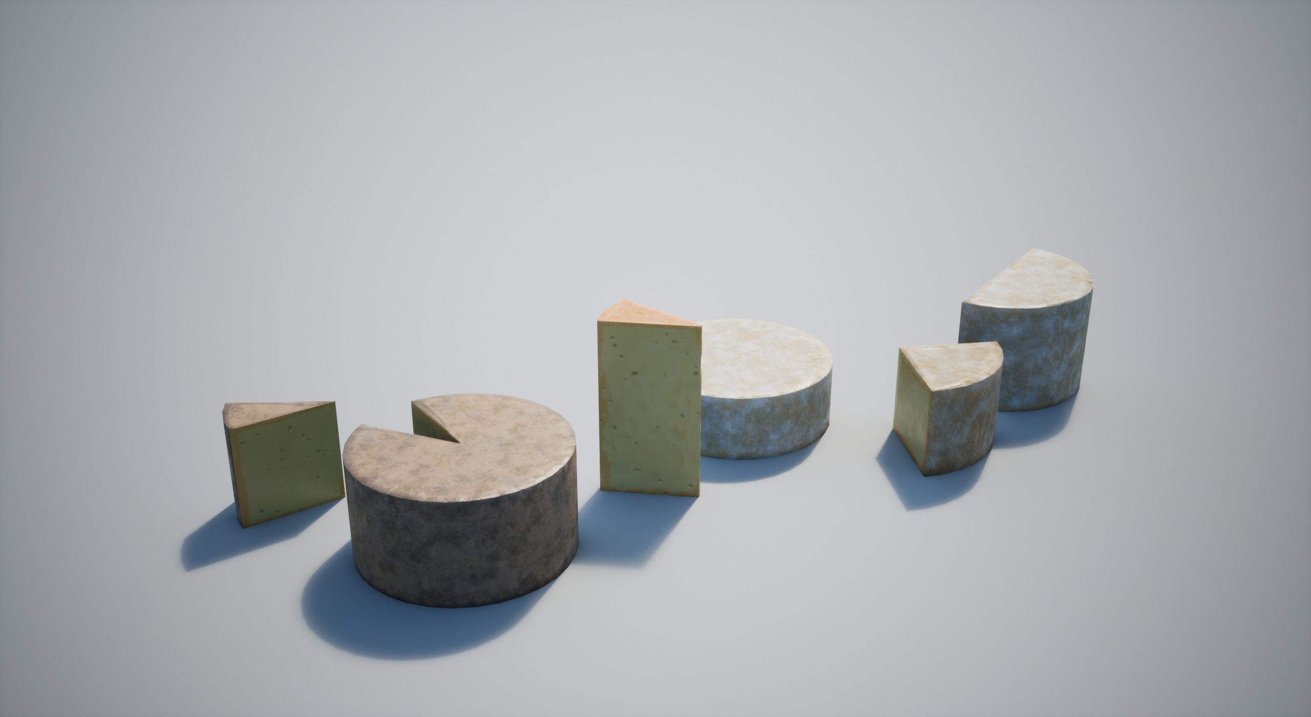 Cheese Low-poly 3D model_20