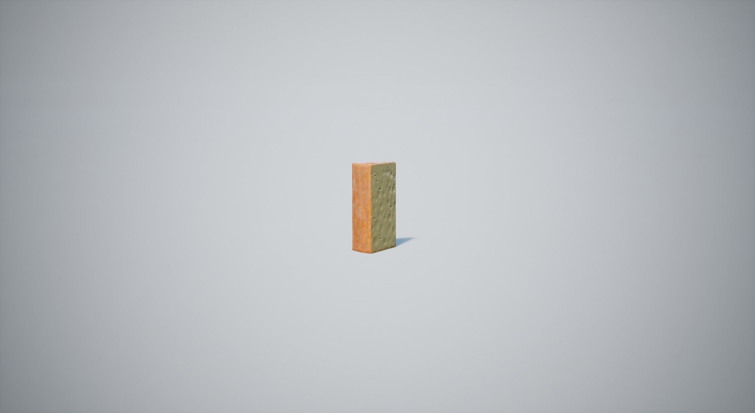 Cheese Low-poly 3D model_5
