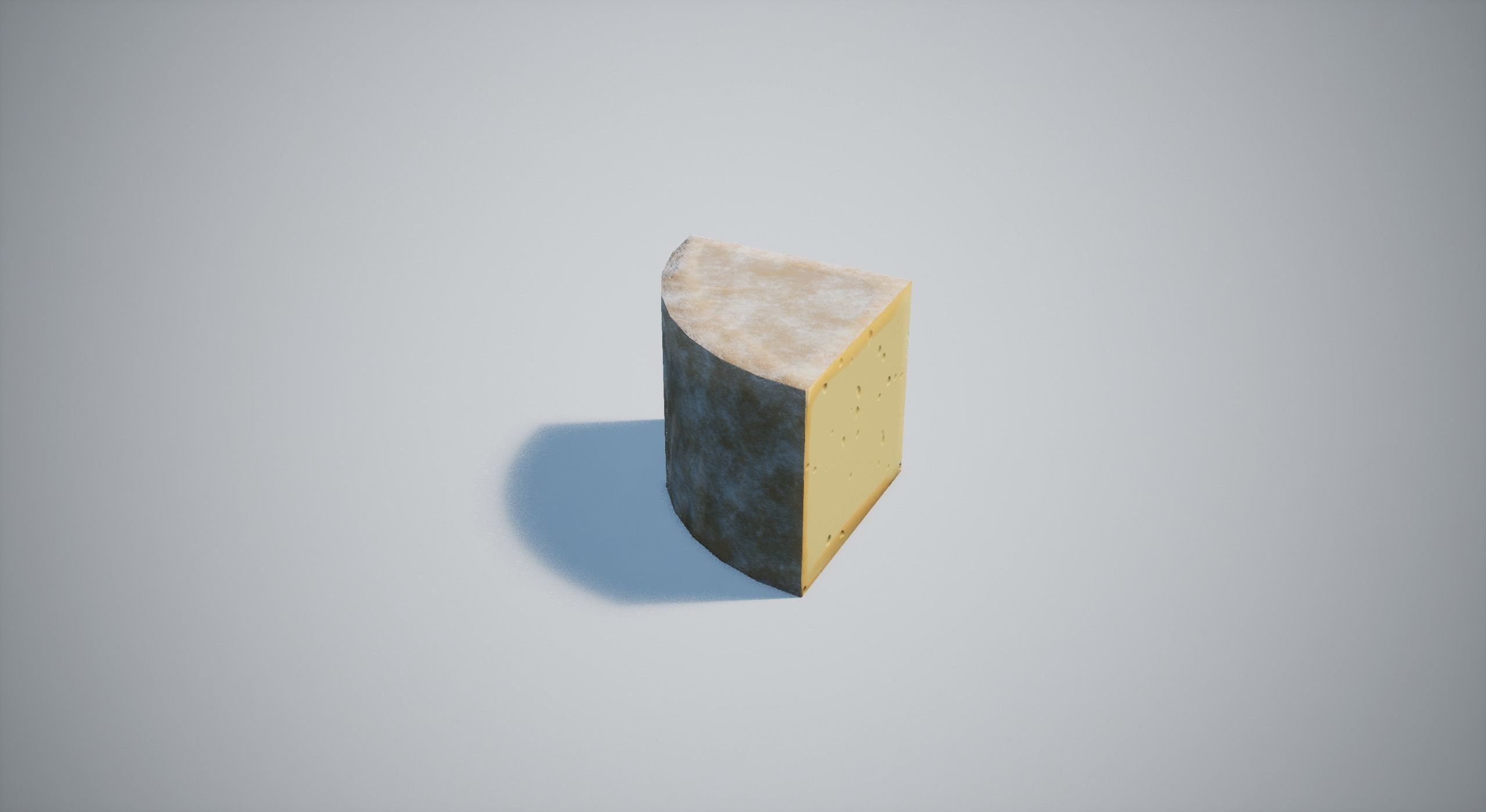 Cheese Low-poly 3D model_13