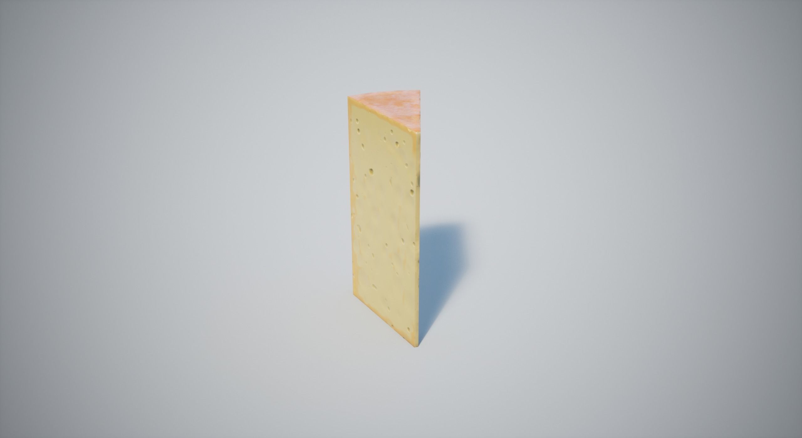 Cheese Low-poly 3D model_2
