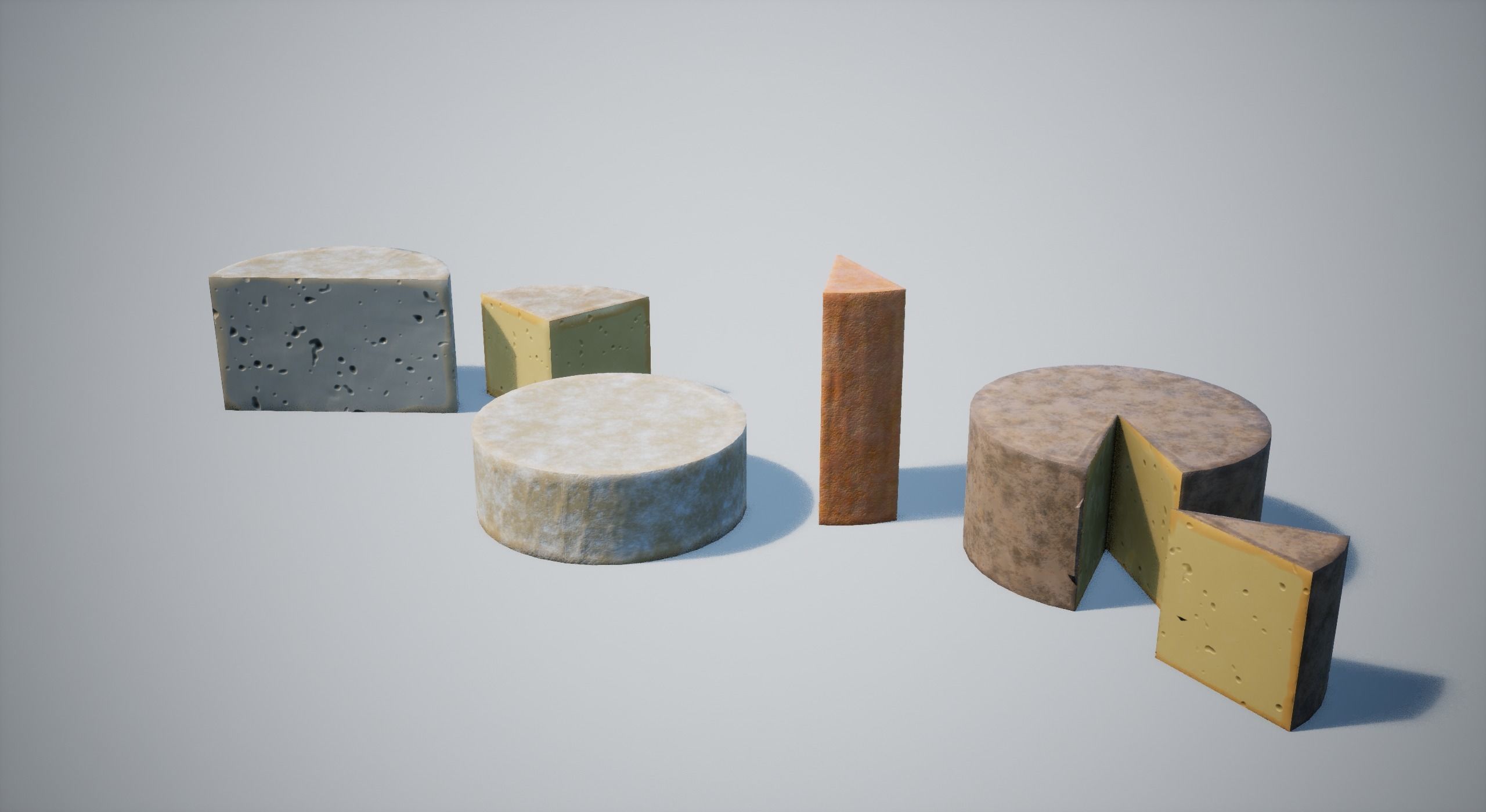 Cheese Low-poly 3D model_19