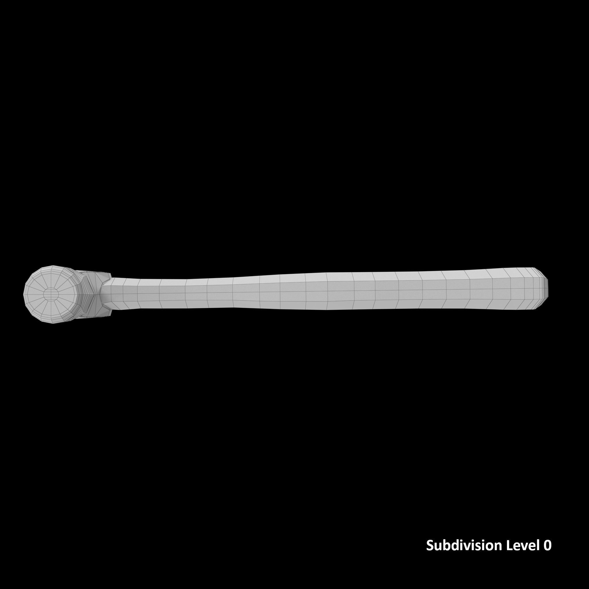 SO 16 Ounce Ballpen Hickory Hammer Low-poly 3D model_14