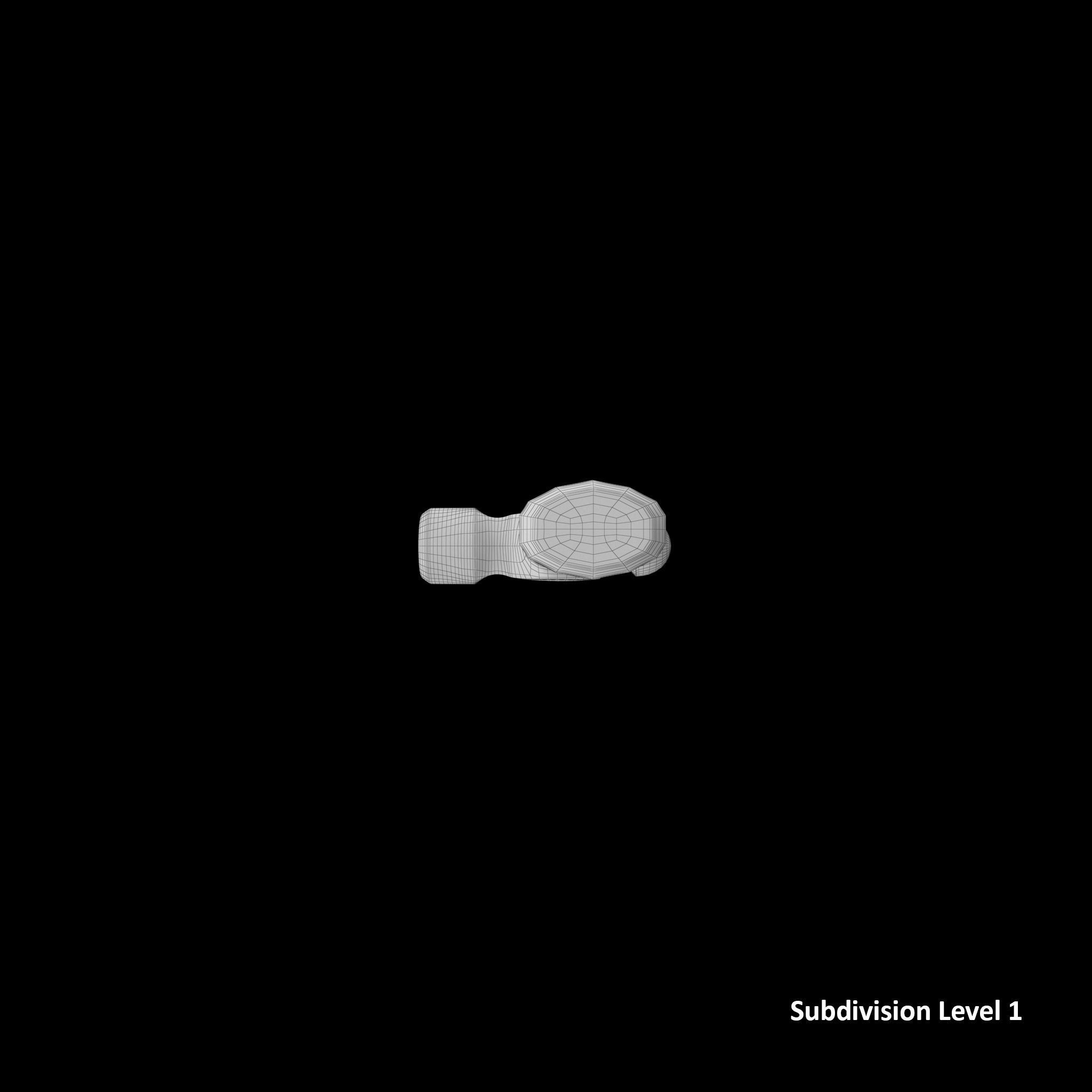 SO 16 Ounce Ballpen Hickory Hammer Low-poly 3D model_17