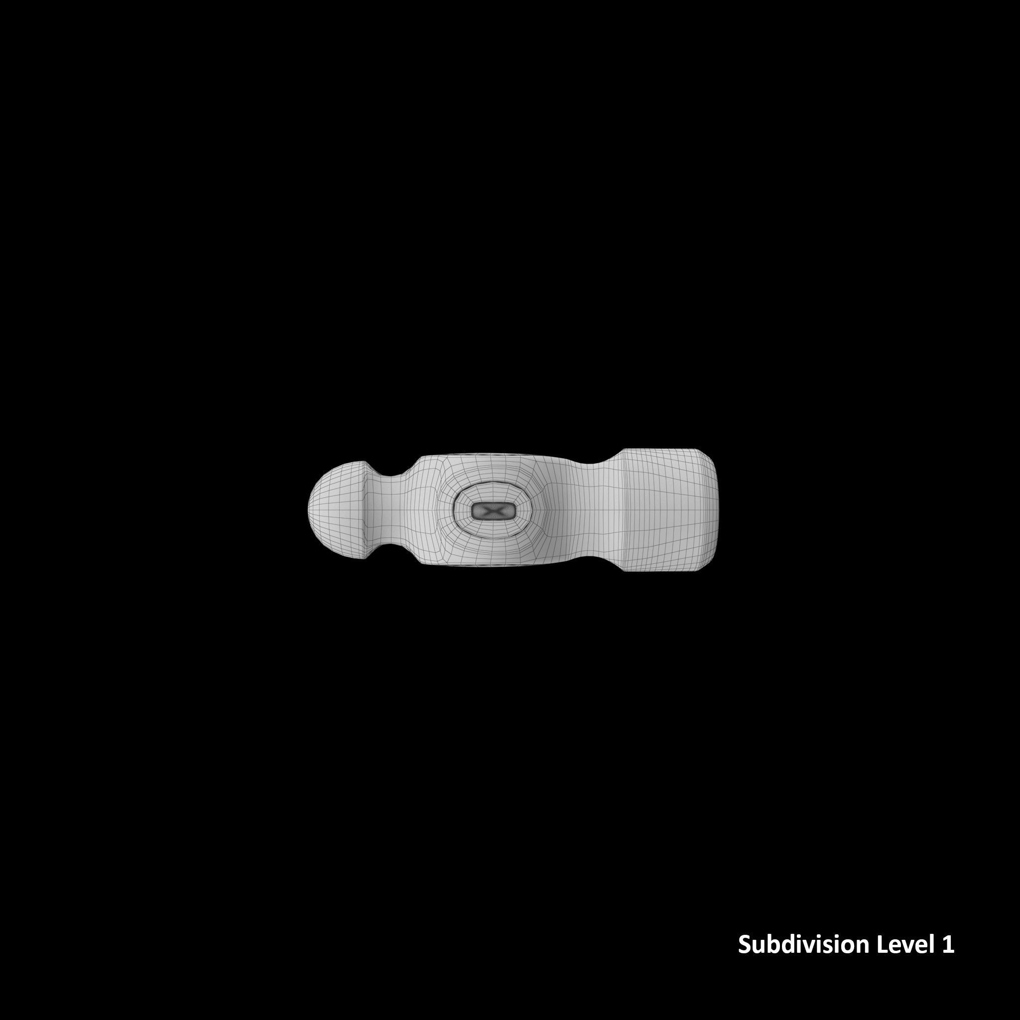 SO 16 Ounce Ballpen Hickory Hammer Low-poly 3D model_21