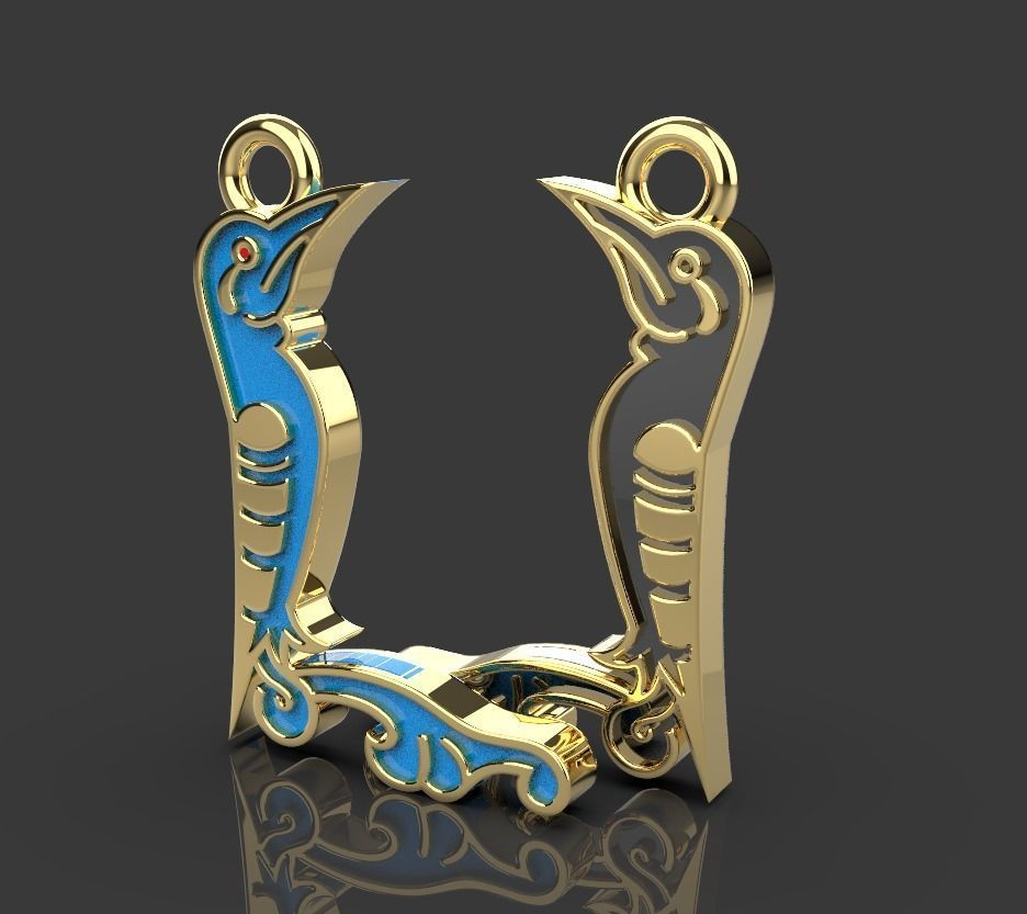 Armenian letters 3D print model_10