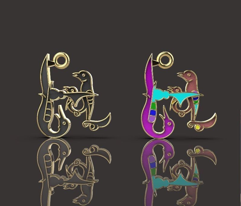 Armenian letters 3D print model_17