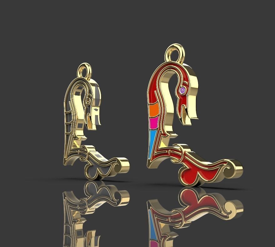 Armenian letters 3D print model_18