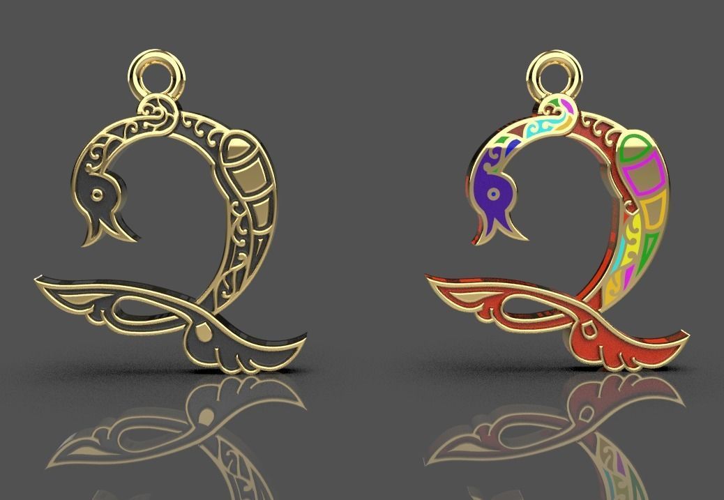 Armenian letters 3D print model_8