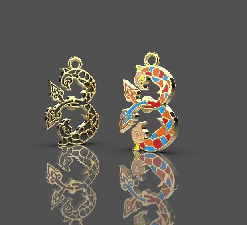 Armenian letters 3D print model_7