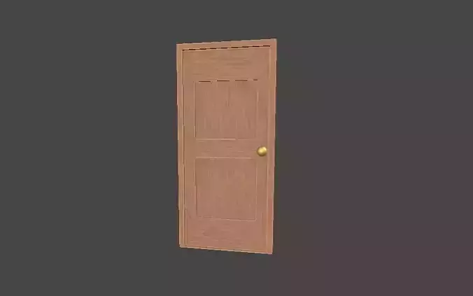Low poly door Low-poly 3D model