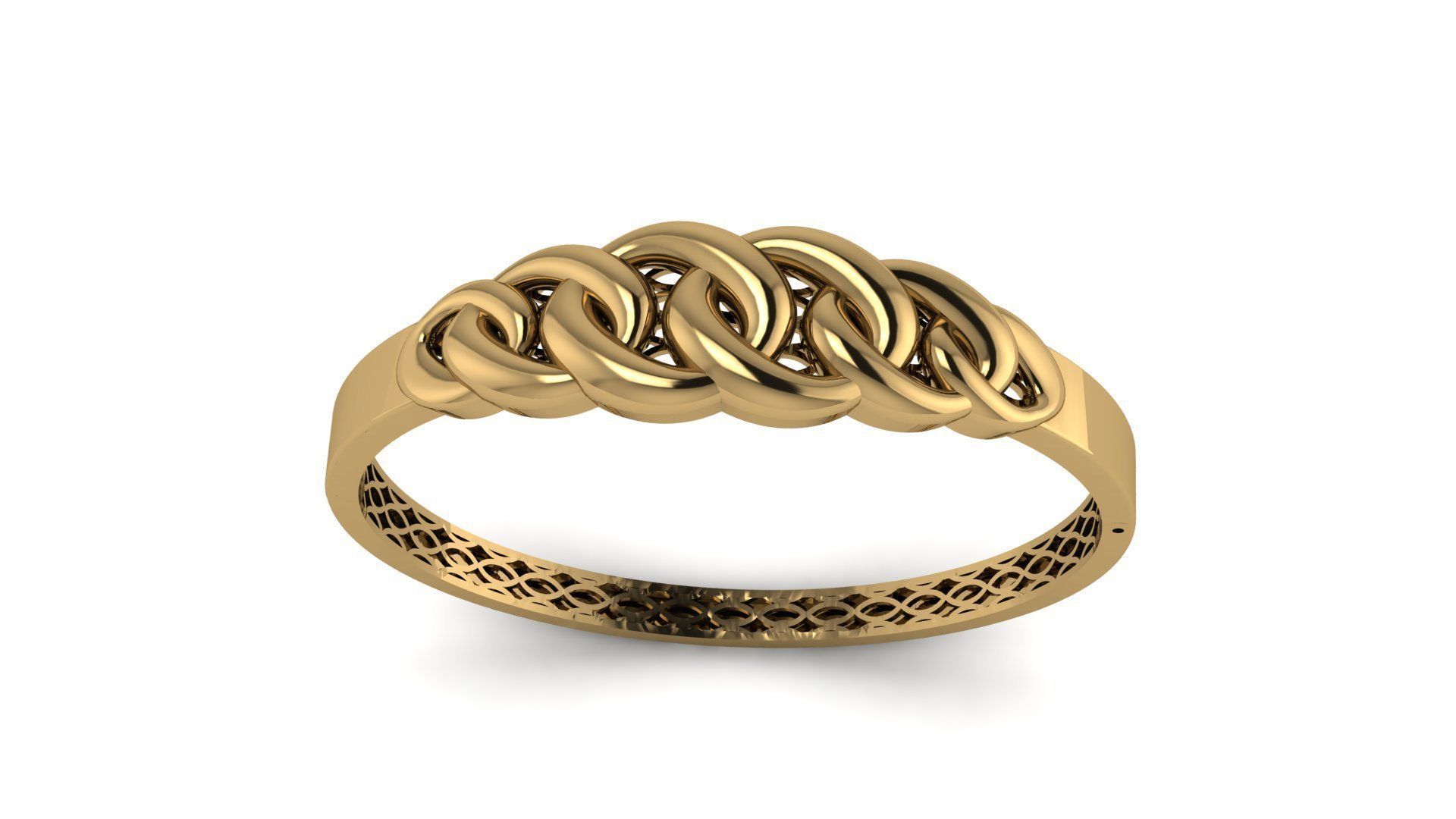 Cuban bracelet 3D print model_3