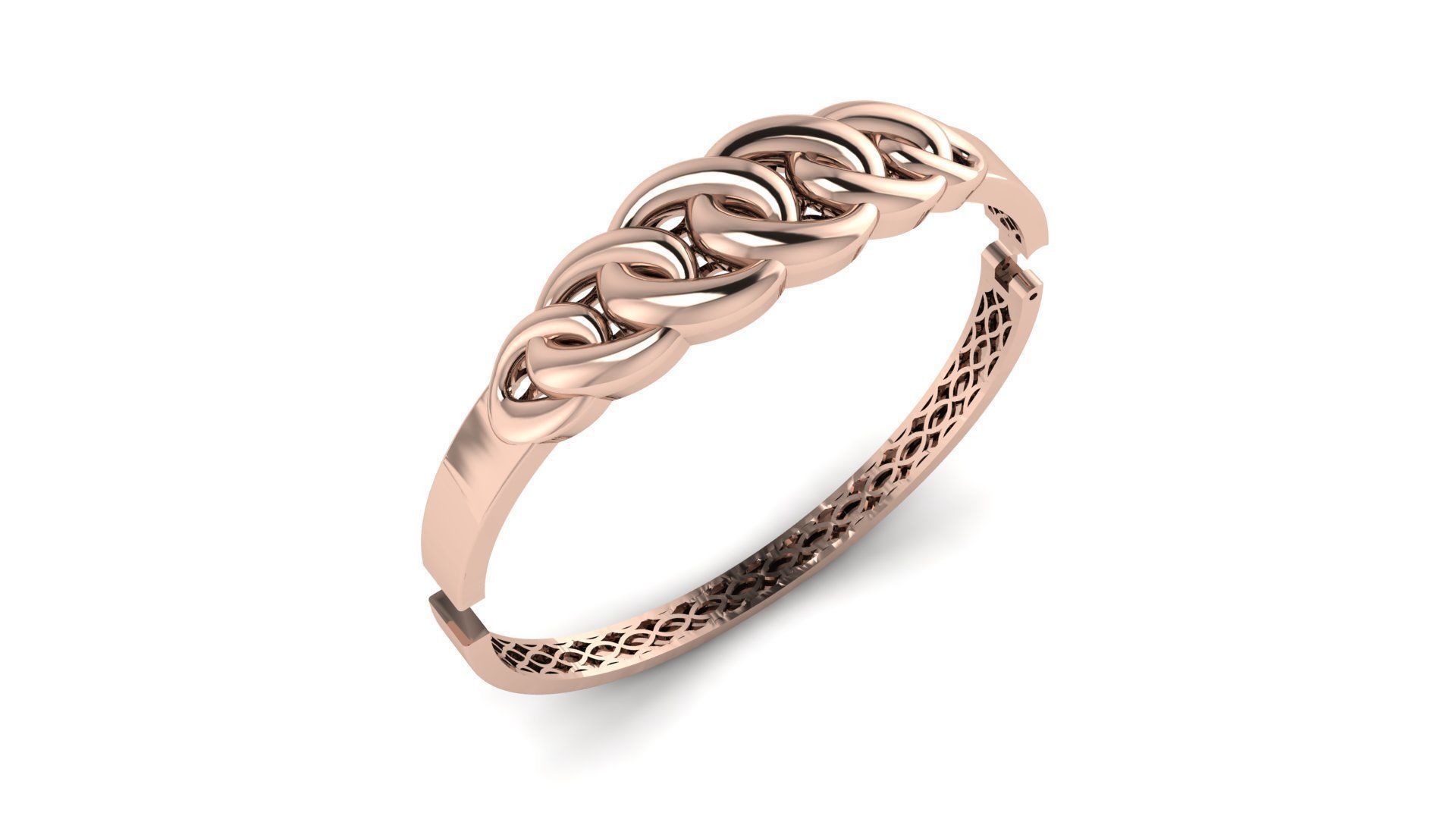 Cuban bracelet 3D print model_17