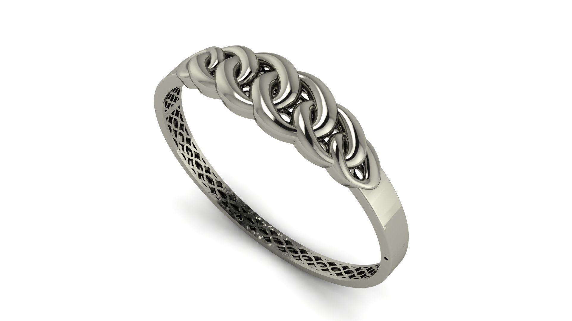 Cuban bracelet 3D print model_1