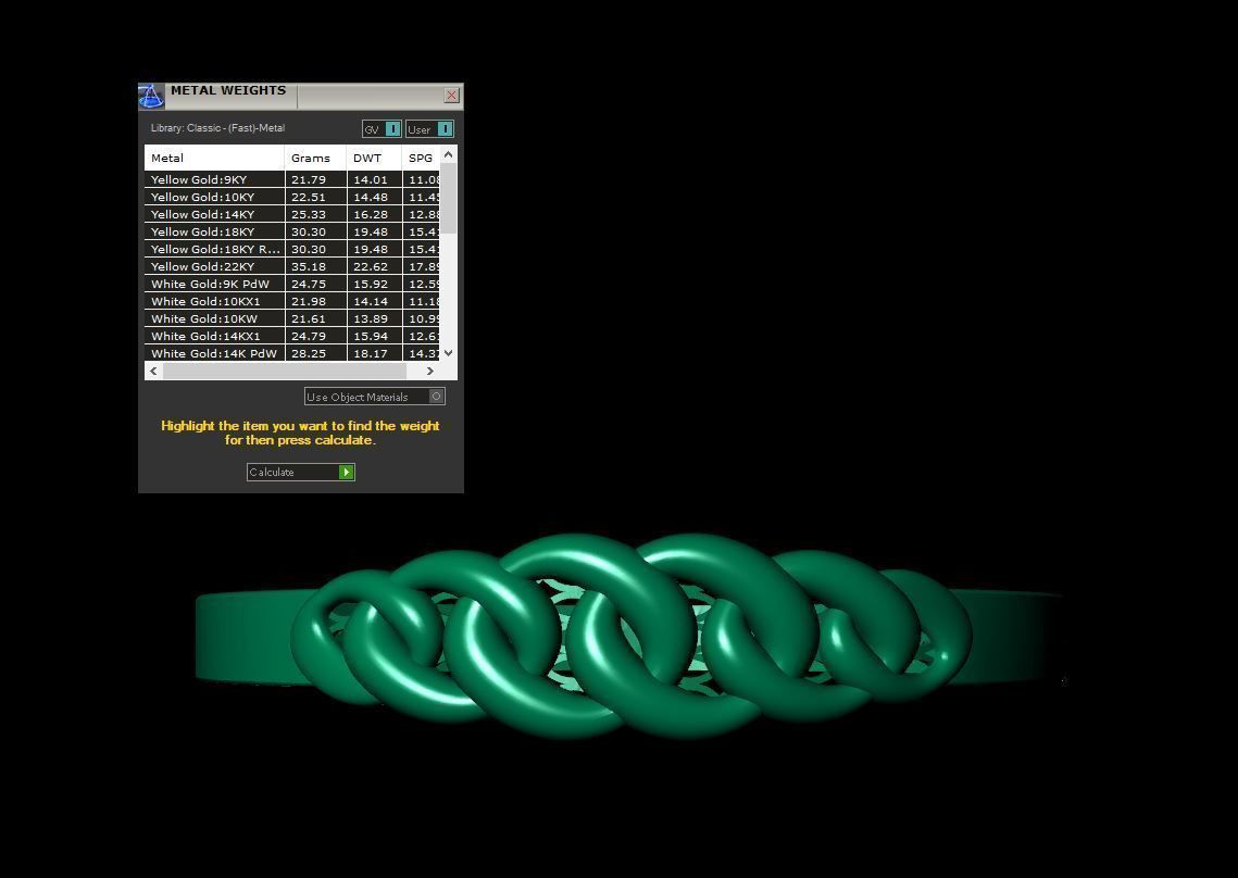 Cuban bracelet 3D print model_19