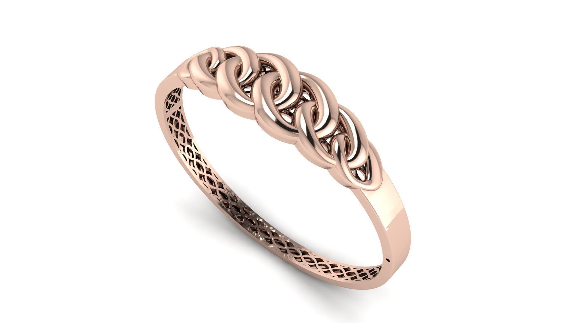 Cuban bracelet 3D print model_2