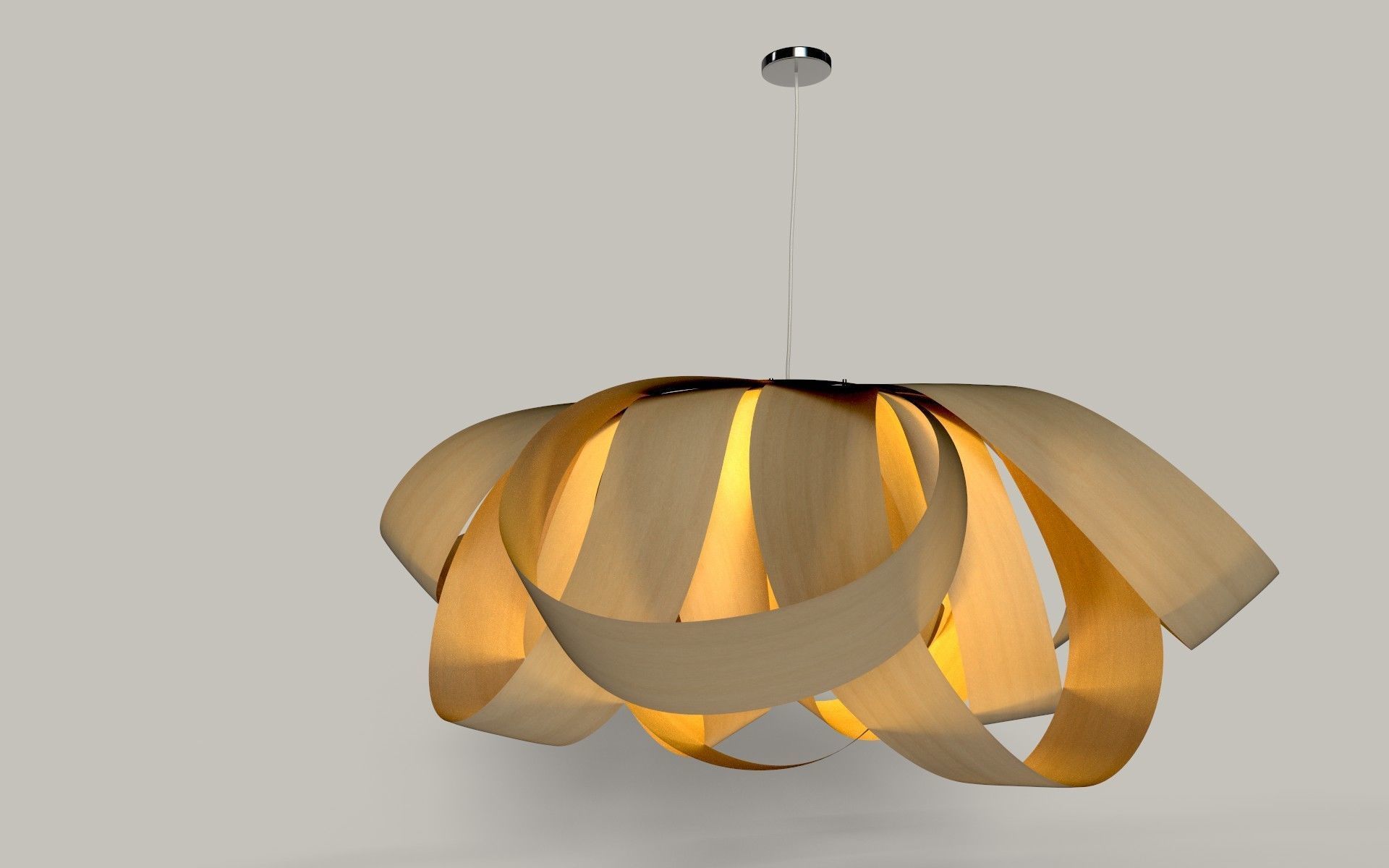Modern Hanging lamp-PBR 3D model_1