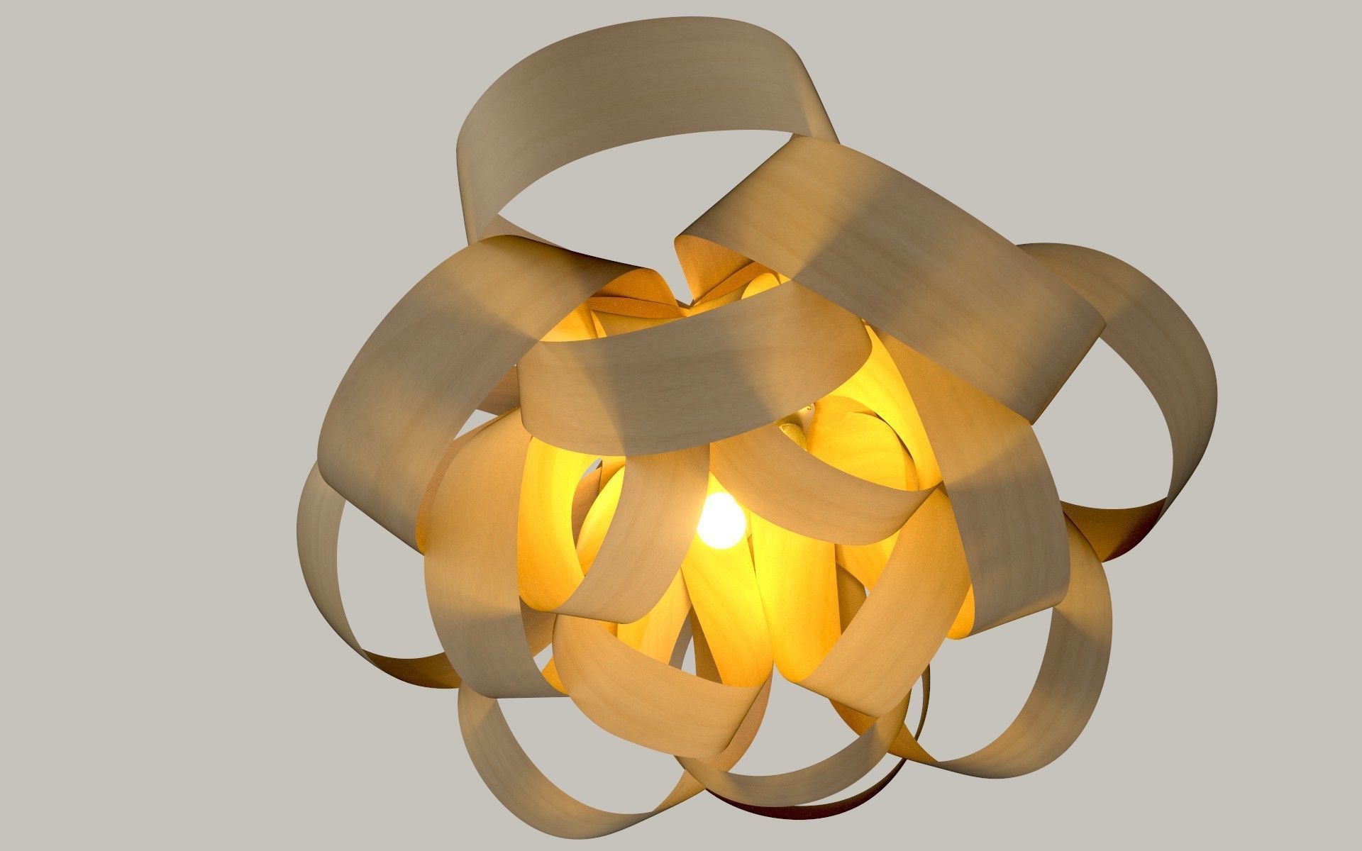 Modern Hanging lamp-PBR 3D model_2