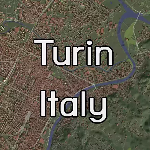 Turin Italy - city and urban 3D model