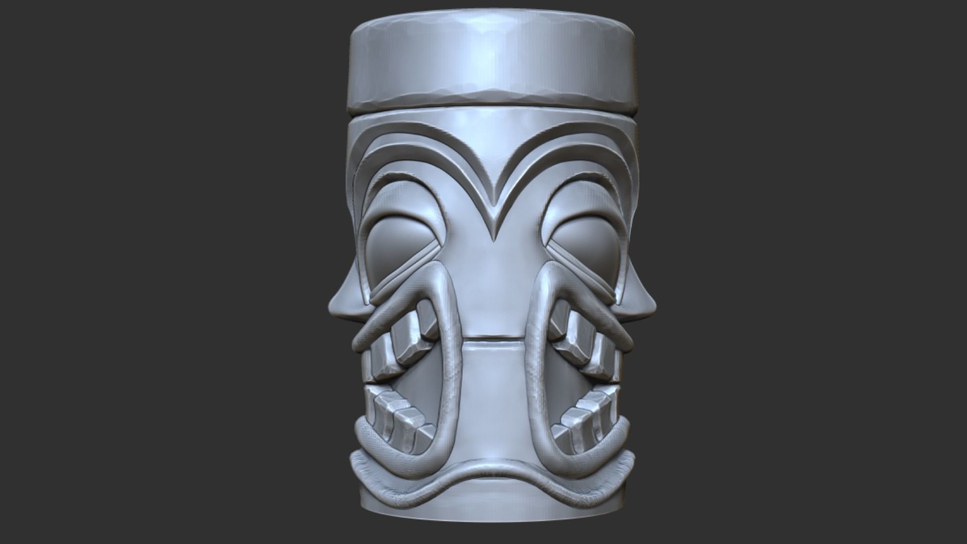 Tiki Totem Pole 3D print model_3
