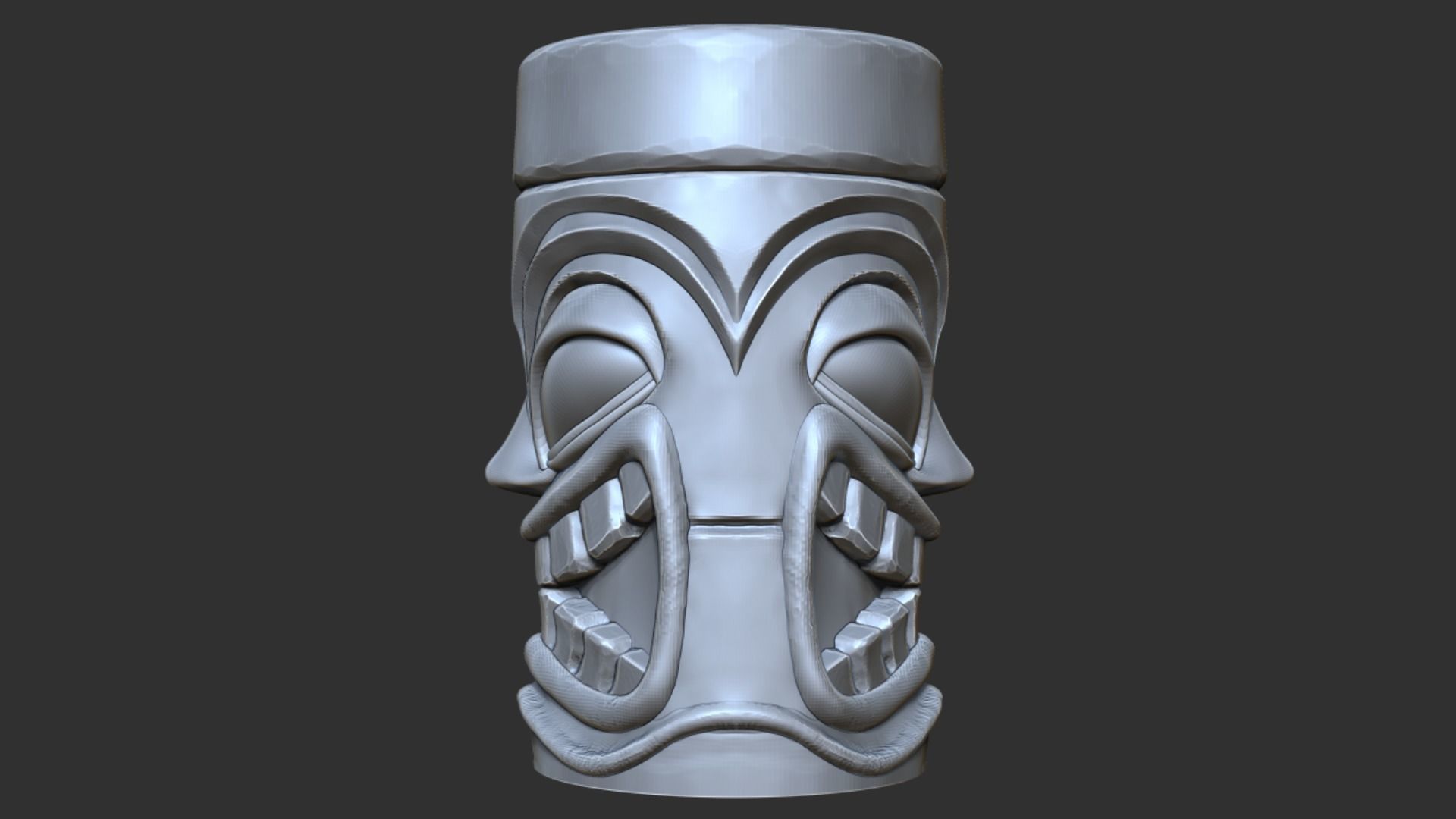 Tiki Totem Pole 3D print model_1