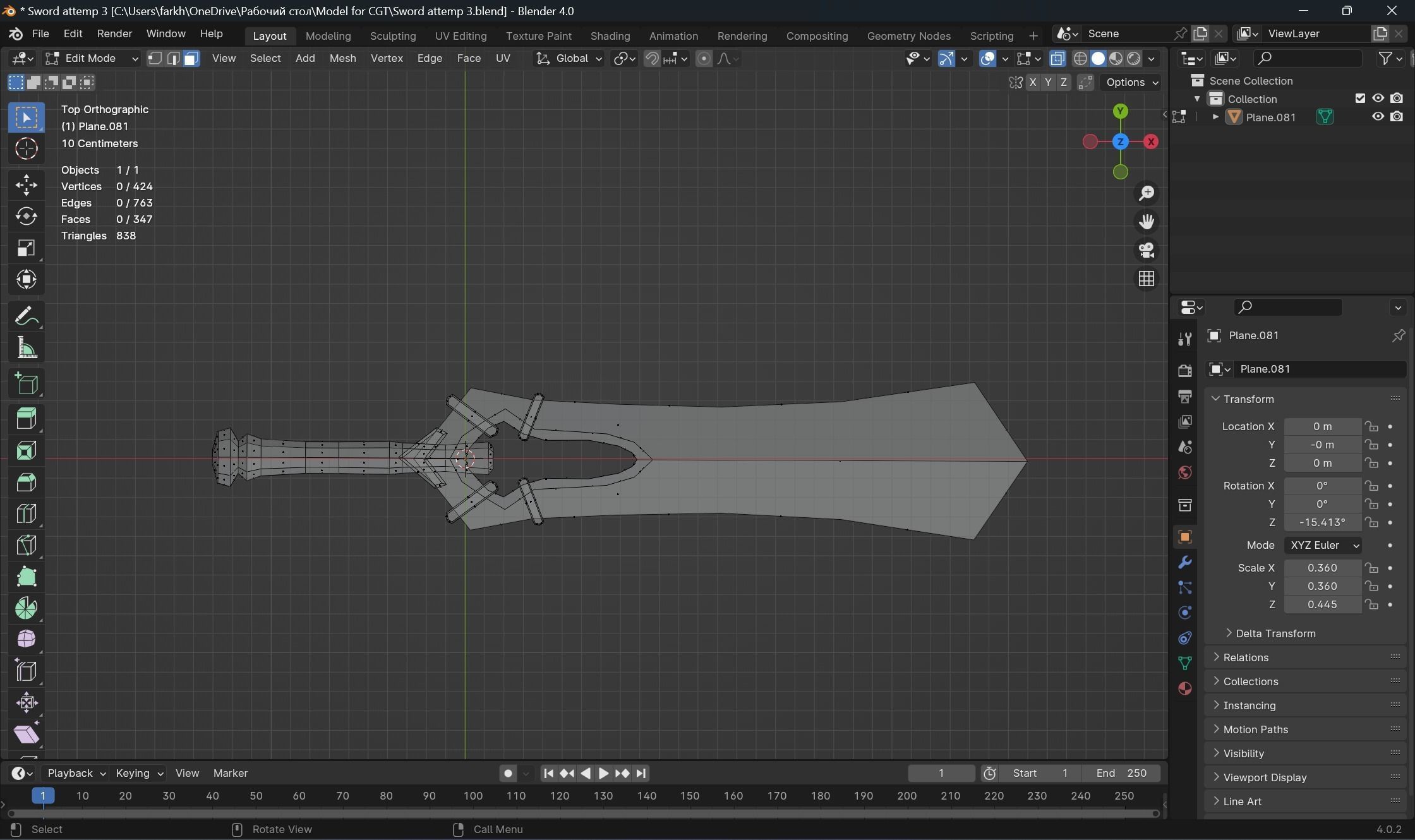 Sword attempt 3 Free 3D model_3
