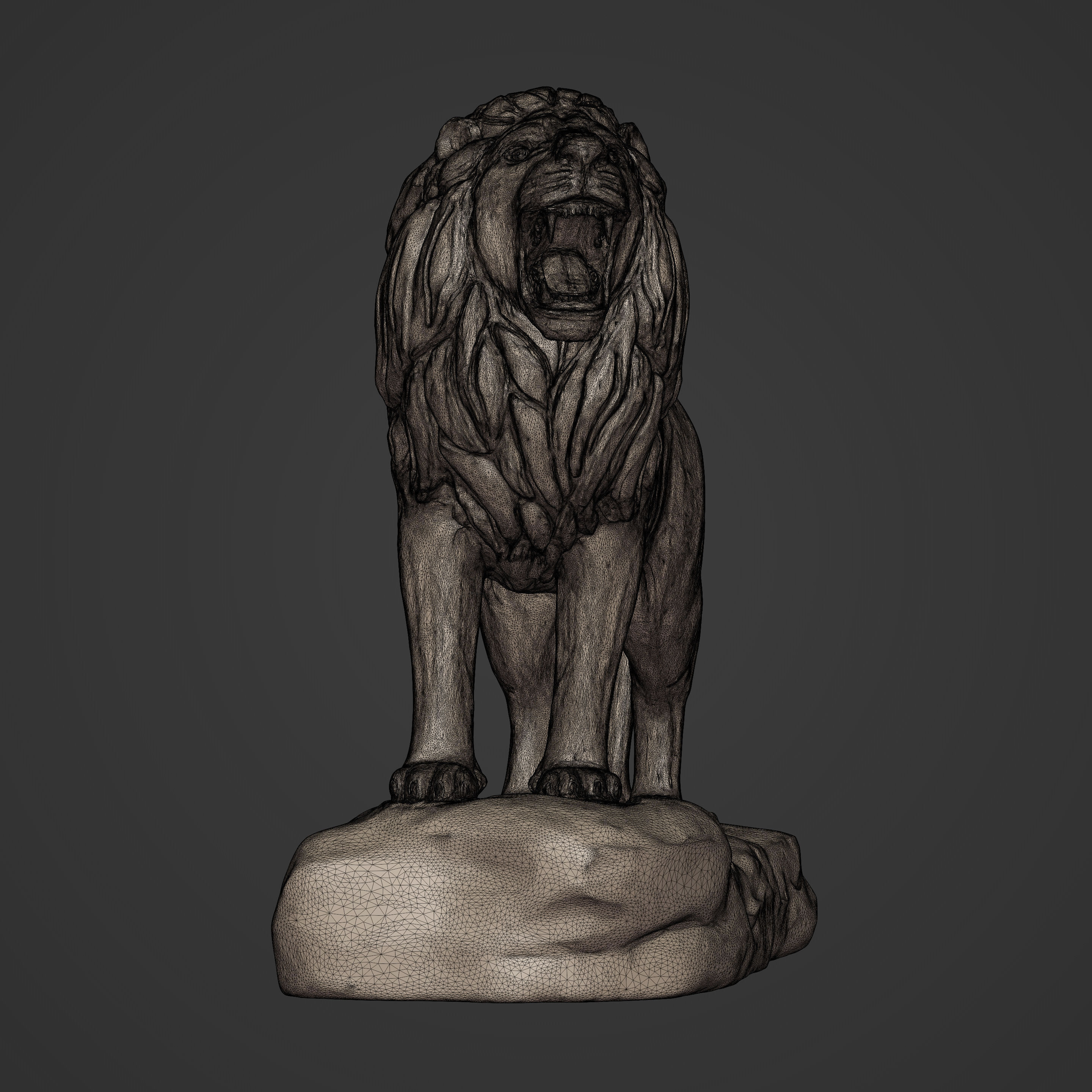 Lion Statue - Figurine -- Original Design 3D print model_4