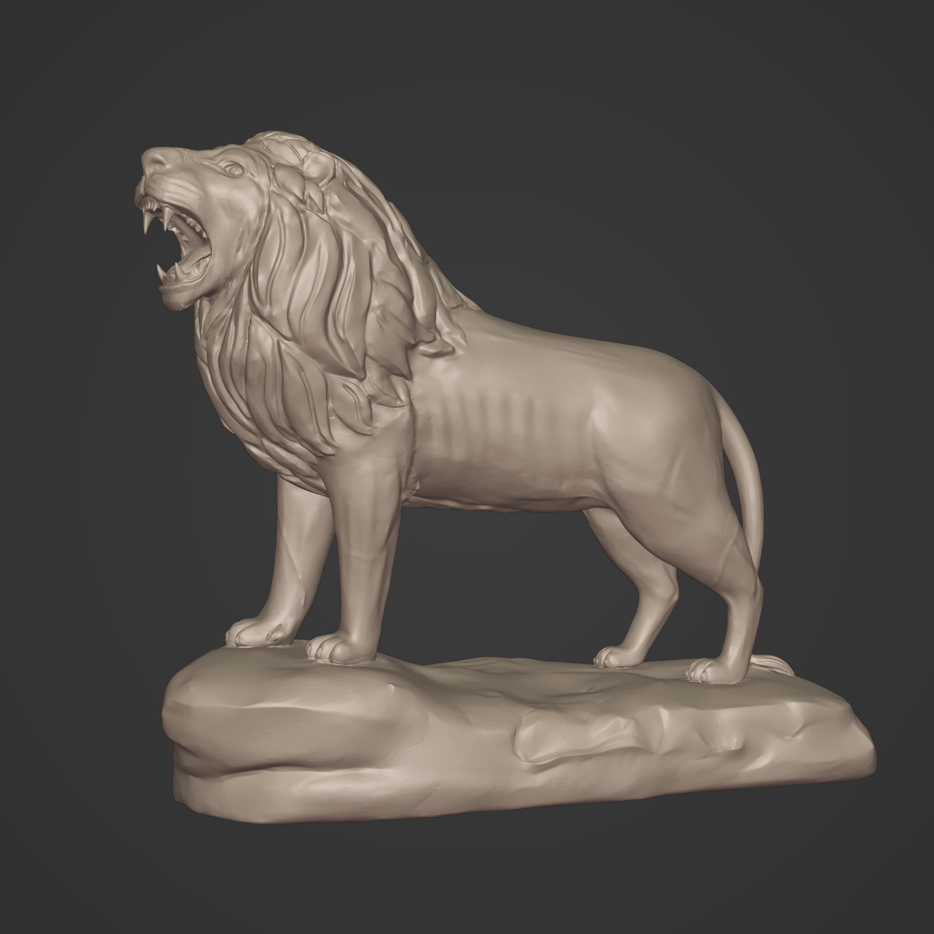 Lion Statue - Figurine -- Original Design 3D print model_1